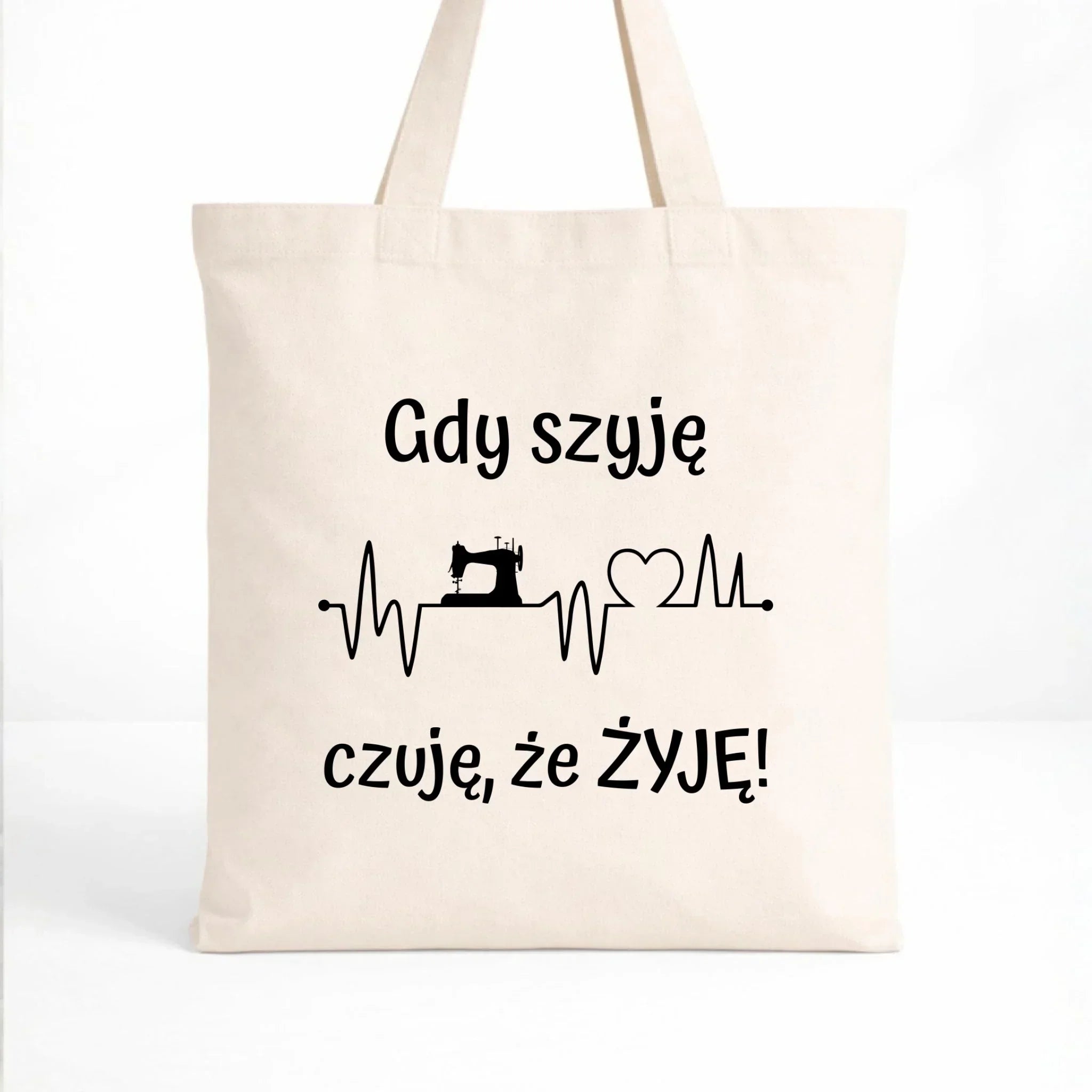Torba szyciowa dla krawcowej - Gdy szyję czuję, że żyję HS12 - StoryCups.pl