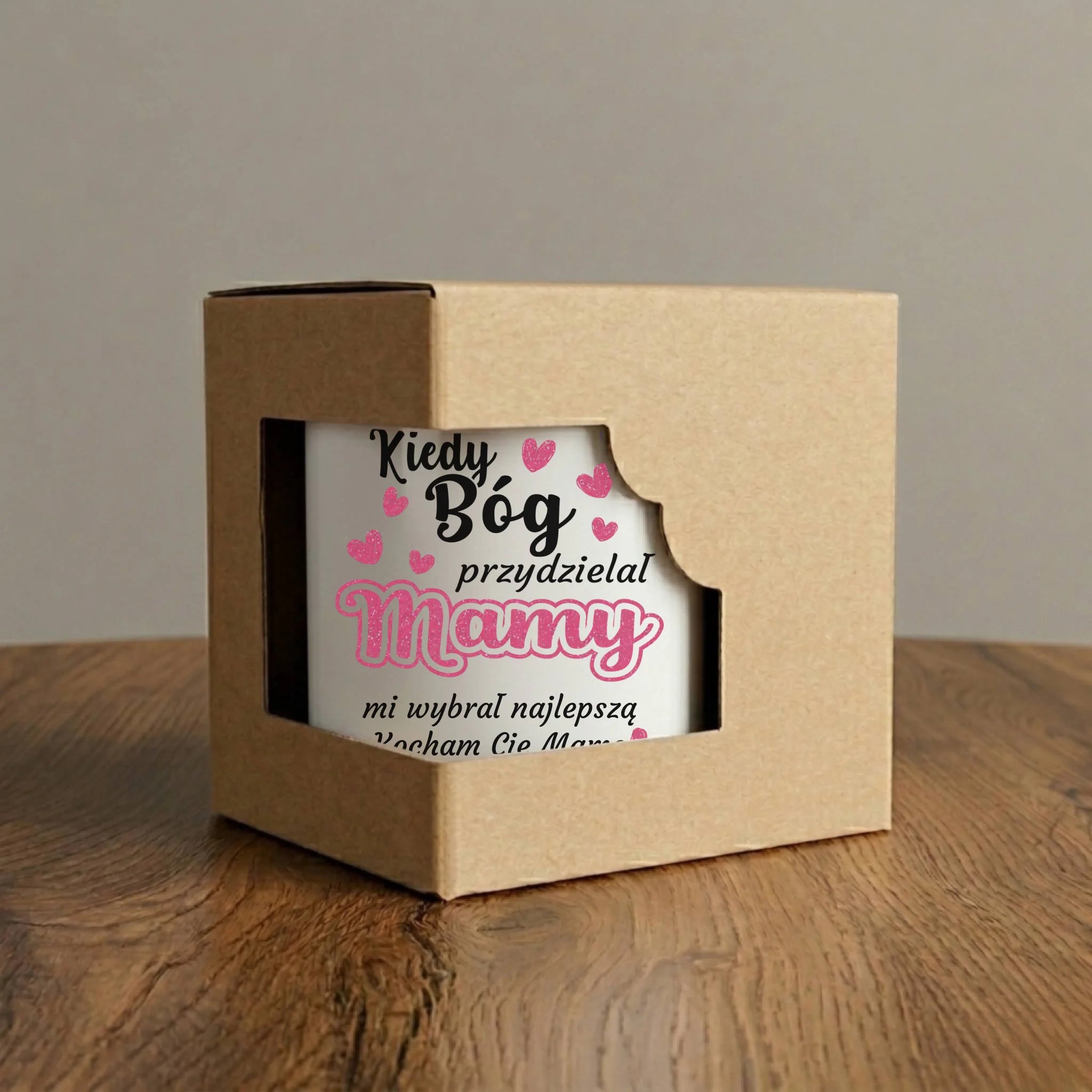 Kubek dla mamy - Kiedy Bóg przydzielał mamy - personalizowany DM01 - StoryCups.pl