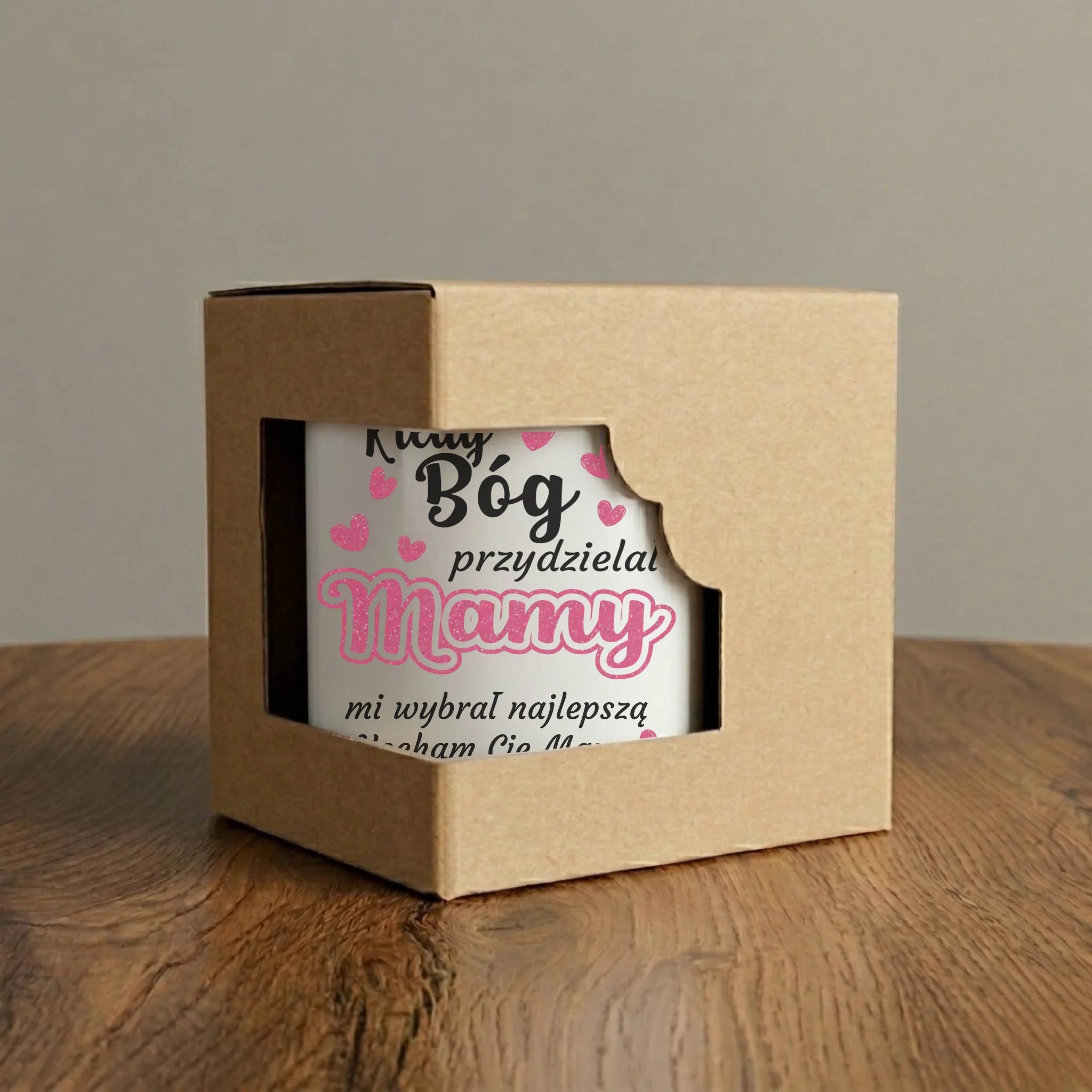 Kubek elegant dla mamy - Kiedy Bóg przydzielał mamy - personalizowany DM01 - StoryCups.pl