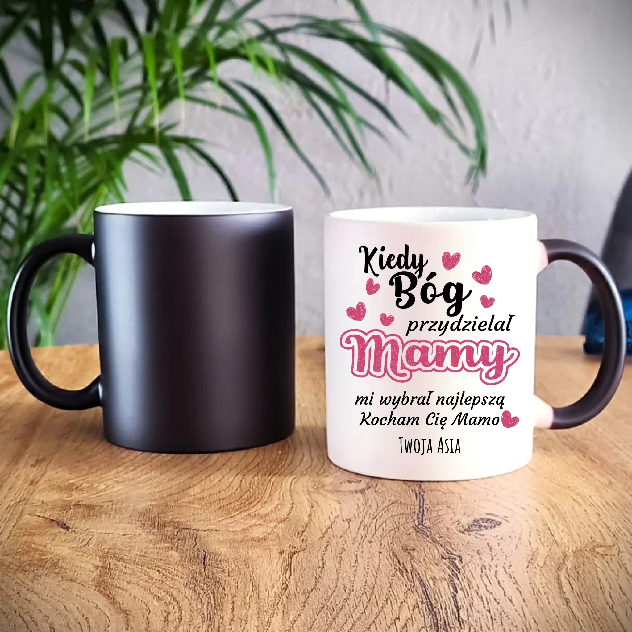 Kubek magiczny dla mamy - Kiedy Bóg przydzielał mamy - personalizowany DM01 - StoryCups.pl