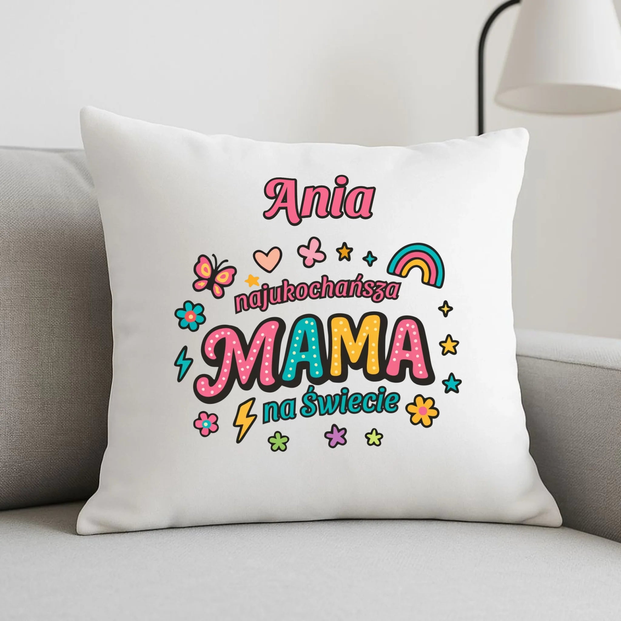 Poduszka dla mamy - Najukochańsza mama na Świecie - personalizowana DM03 - StoryCups.pl