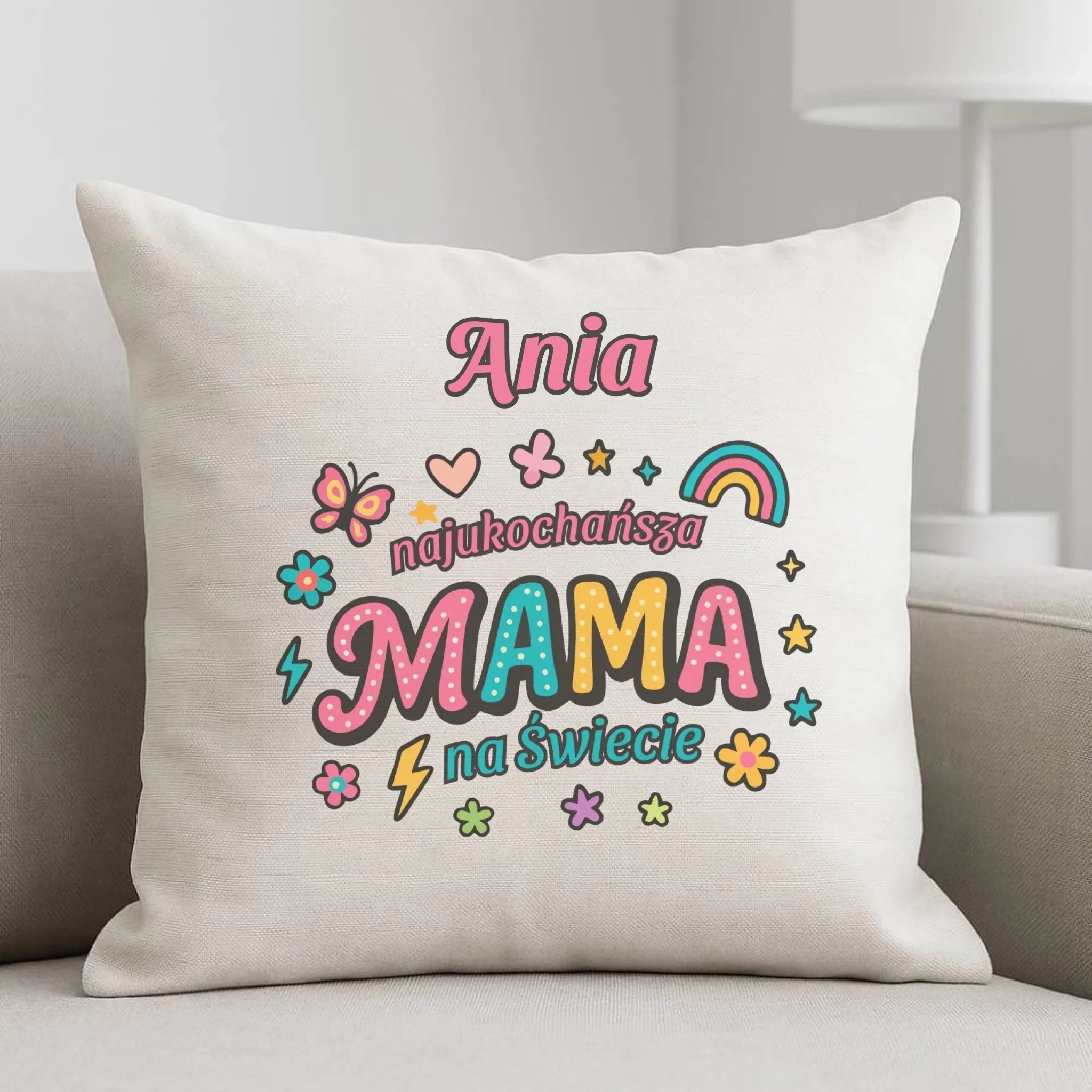 Poduszka dla mamy - Najukochańsza mama na Świecie - personalizowana DM03 - StoryCups.pl