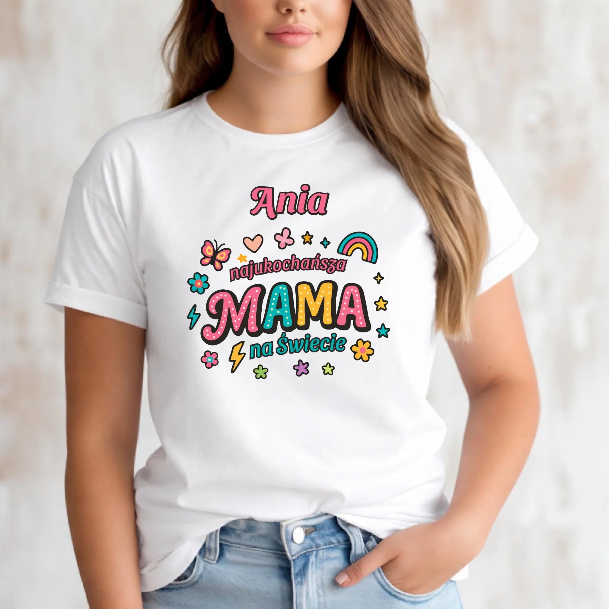 Koszulka dla mamy - Najukochańsza mama na Świecie - personalizowana DM03 - StoryCups.pl