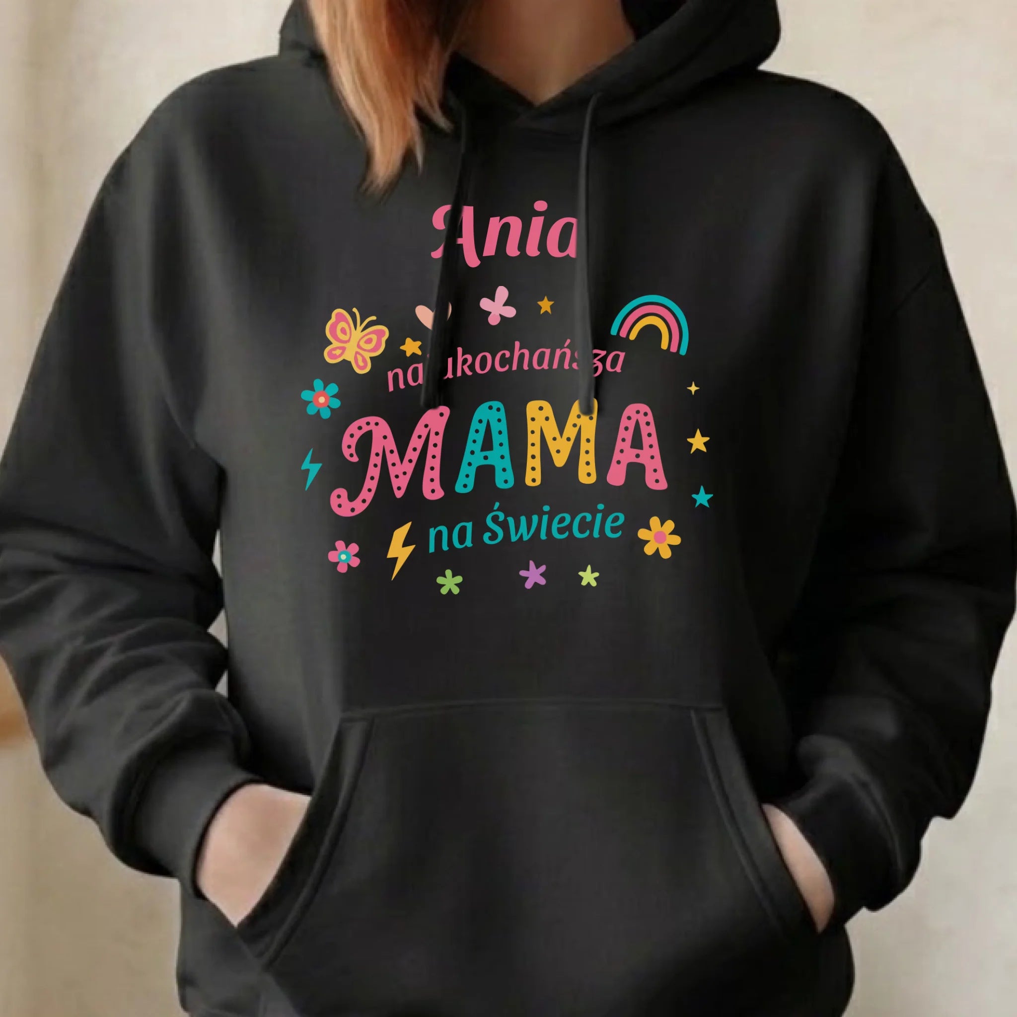 Bluza z kapturem dla mamy - Najukochańsza mama na Świecie - personalizowana DM03 - StoryCups.pl