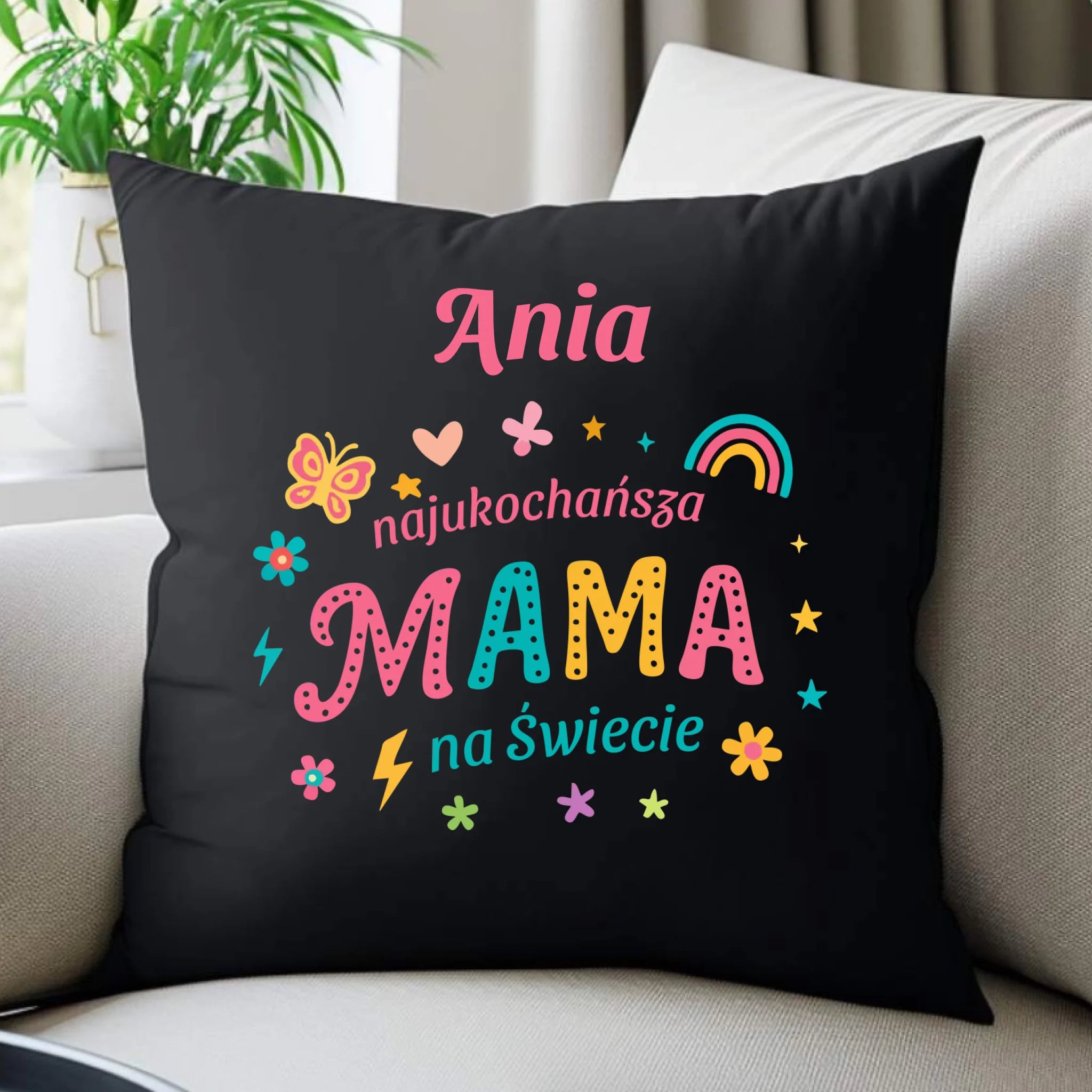 Poduszka dekoracyjna dla mamy - Najukochańsza mama na Świecie - personalizowana DM03 - StoryCups.pl