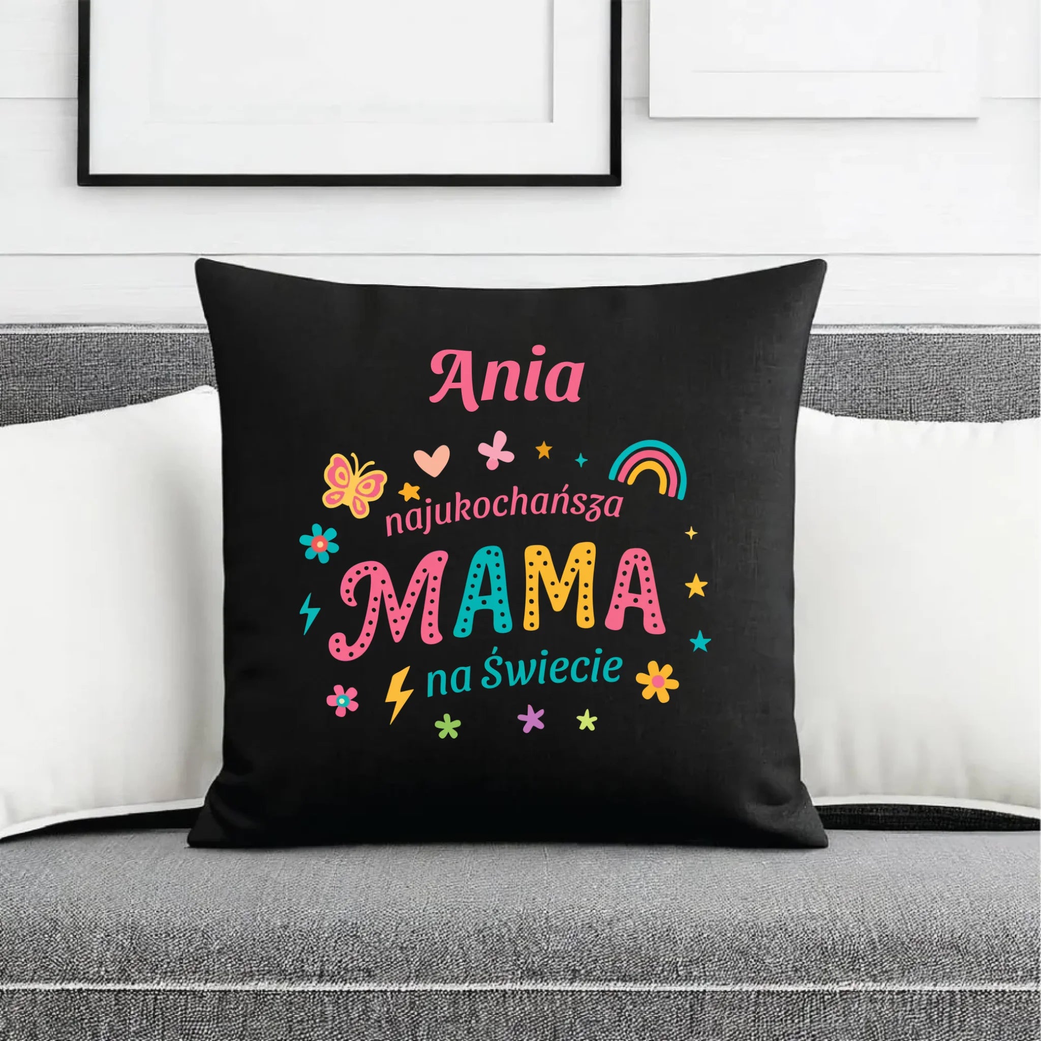 Poduszka dekoracyjna dla mamy - Najukochańsza mama na Świecie - personalizowana DM03 - StoryCups.pl