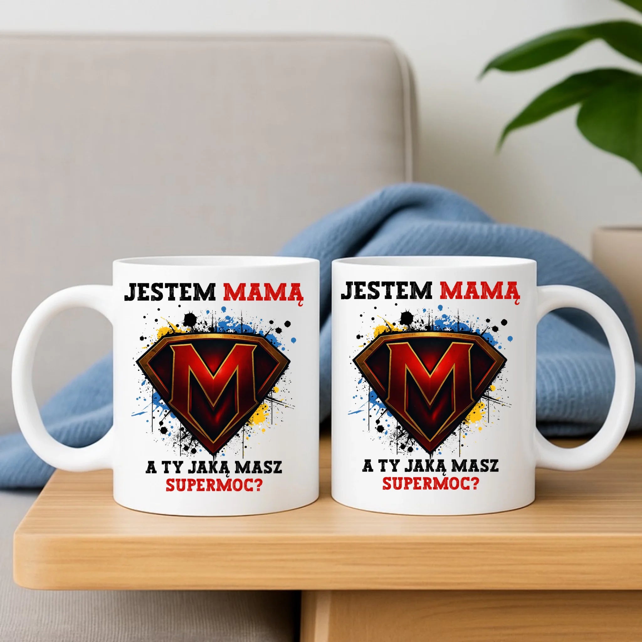 Zestaw poduszka i kubek dla mamy - Super Mama DM04 - StoryCups.pl