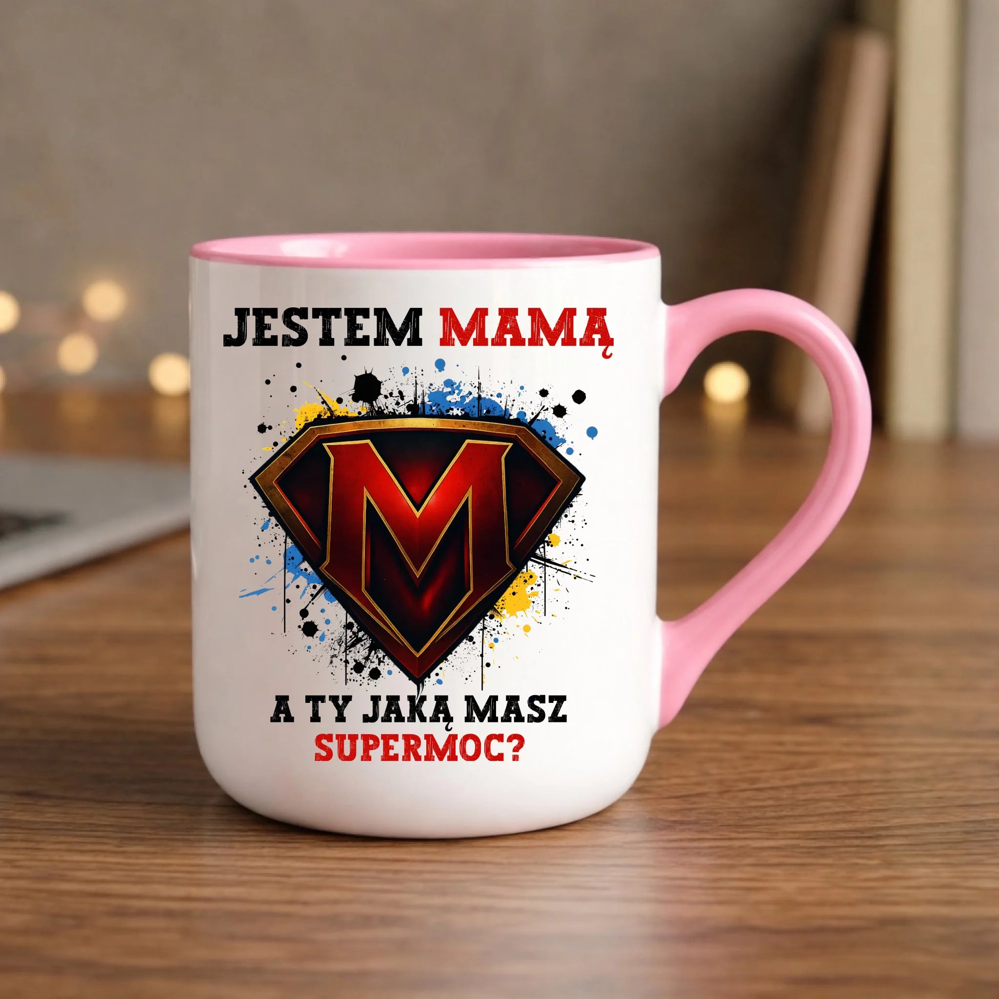 Kubek elegant dla mamy - Jestem mamą A Ty jaką masz supermoc? DM04 - StoryCups.pl