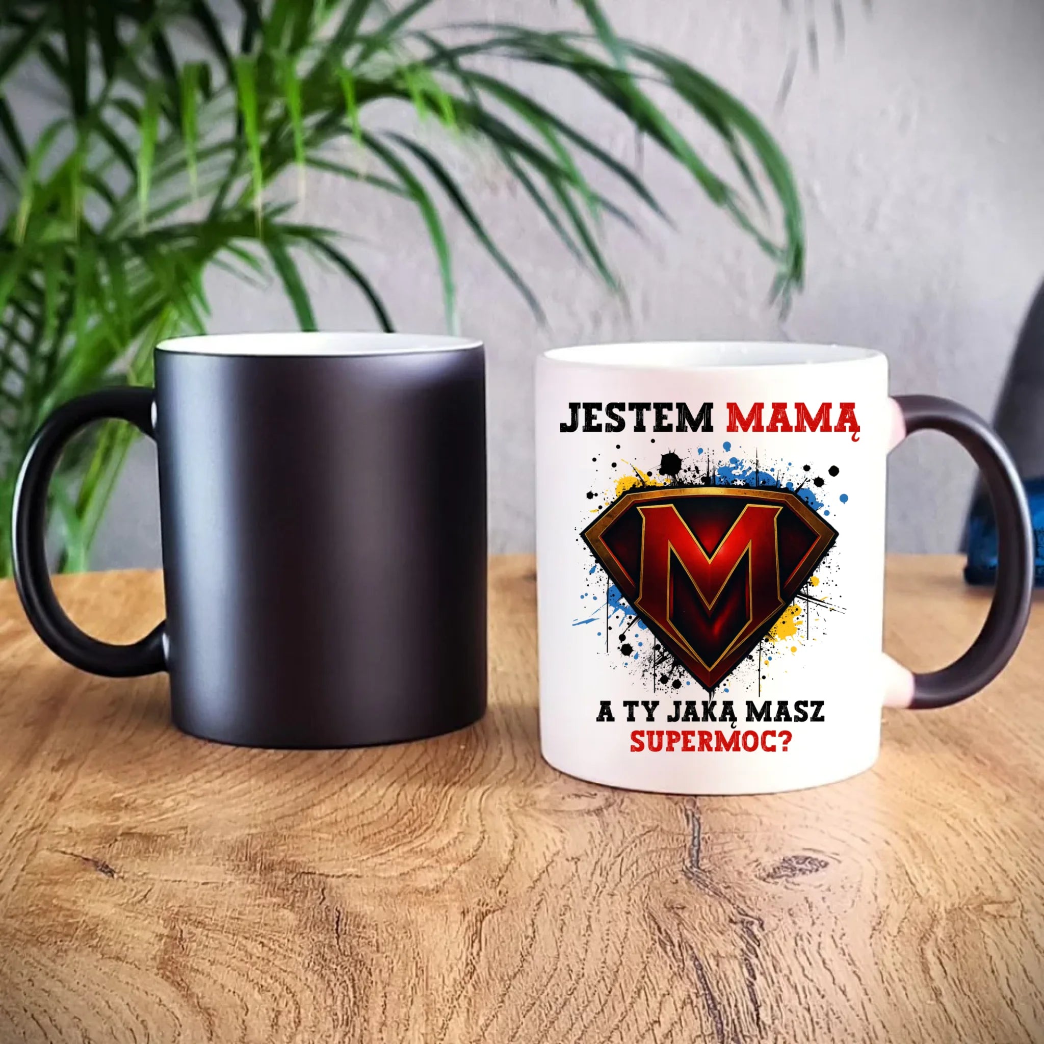 Kubek magiczny dla mamy - Jestem mamą A Ty jaką masz supermoc? DM04 - StoryCups.pl