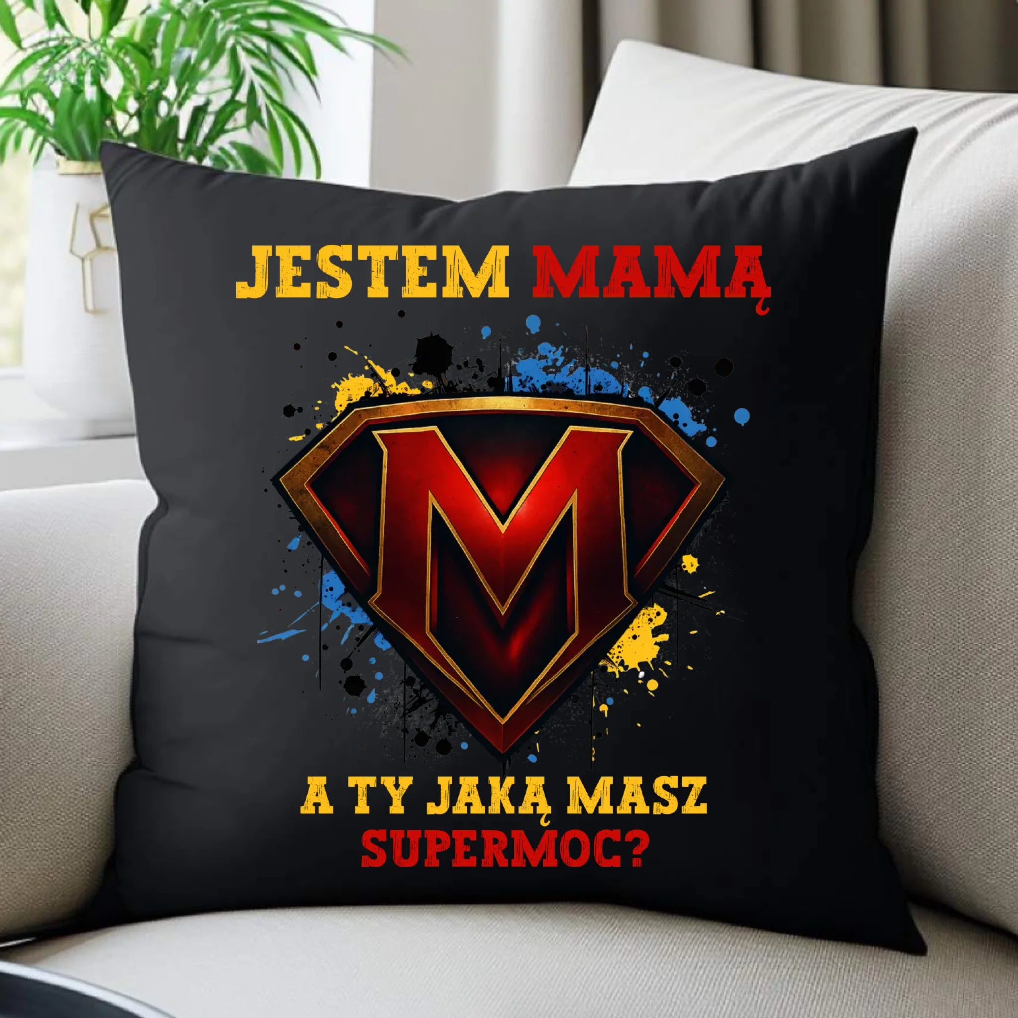 Poduszka dekoracyjna dla mamy - Super Mama DM04 - StoryCups.pl