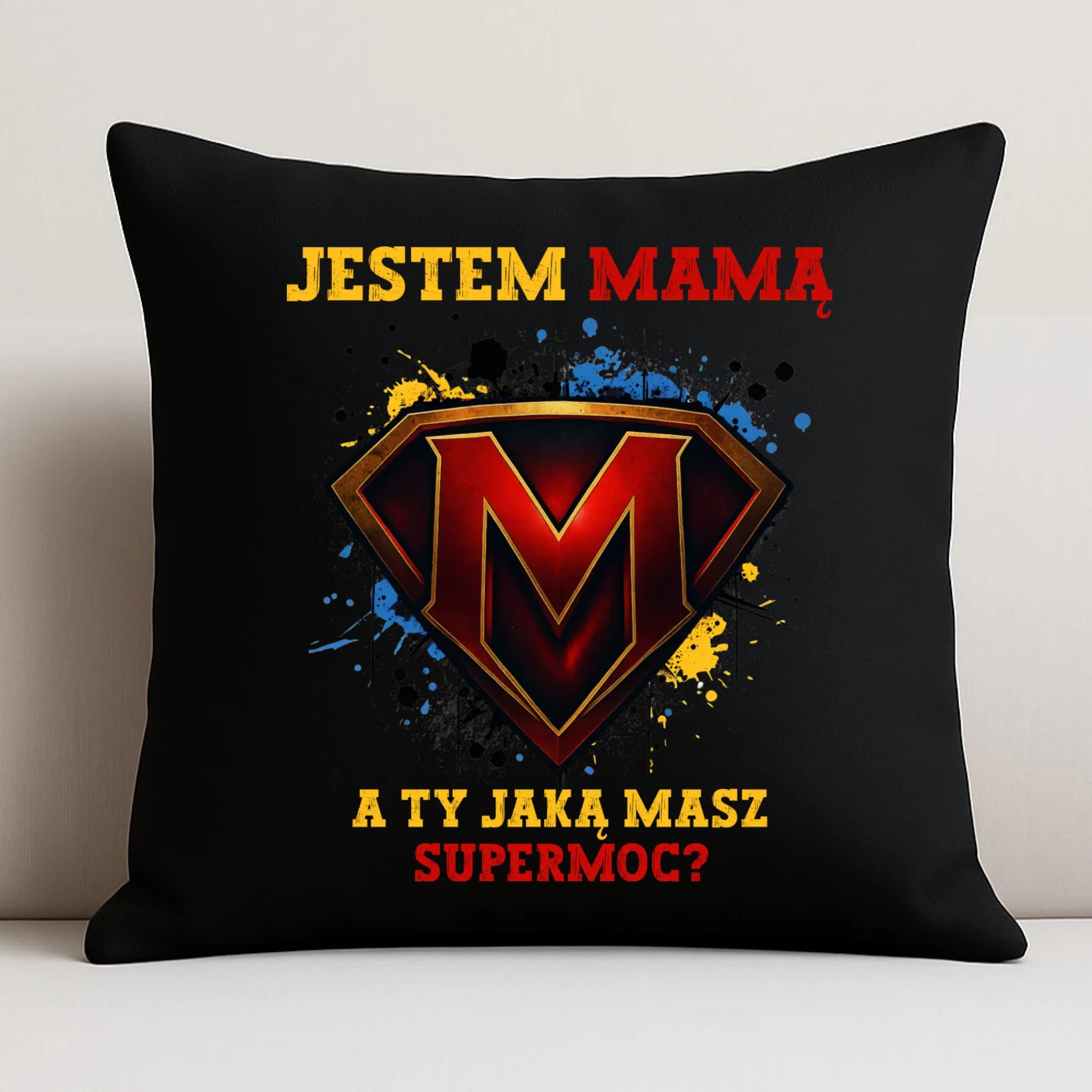 Poduszka dekoracyjna dla mamy - Super Mama DM04 - StoryCups.pl