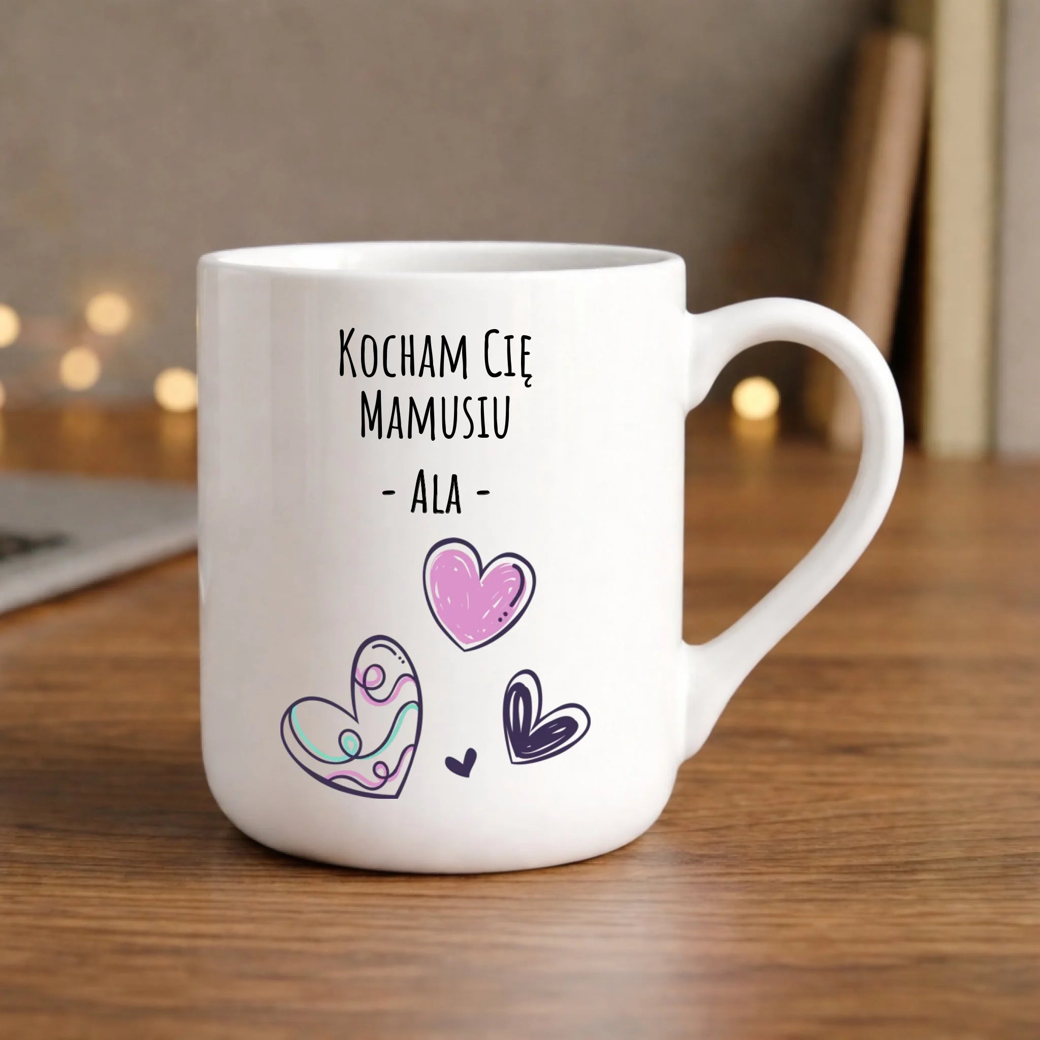 Kubek elegant dla mamy - Kocham Cię Mamusiu - personalizowany DM05 - StoryCups.pl