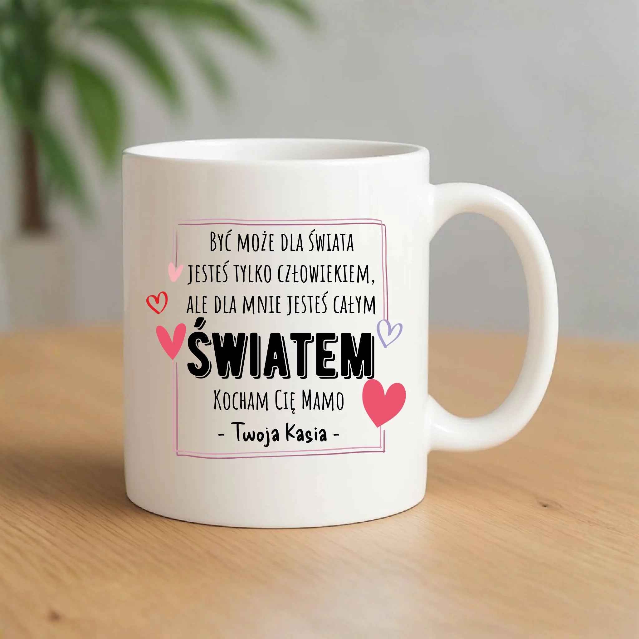 Kubek dla mamy - Mamo jesteś całym Światem - personalizowany DM06 - StoryCups.pl