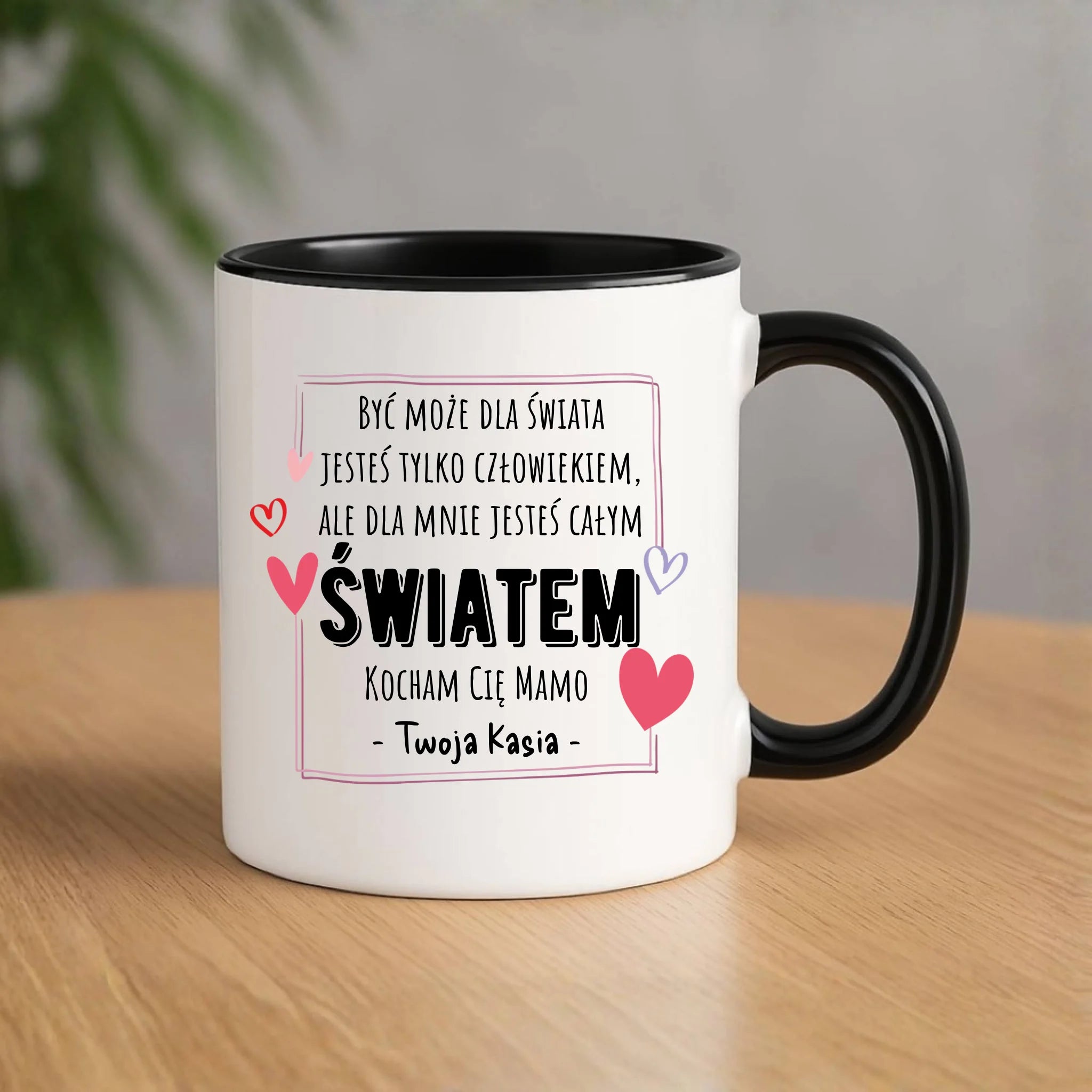 Kubek dla mamy - Mamo jesteś całym Światem - personalizowany DM06 - StoryCups.pl