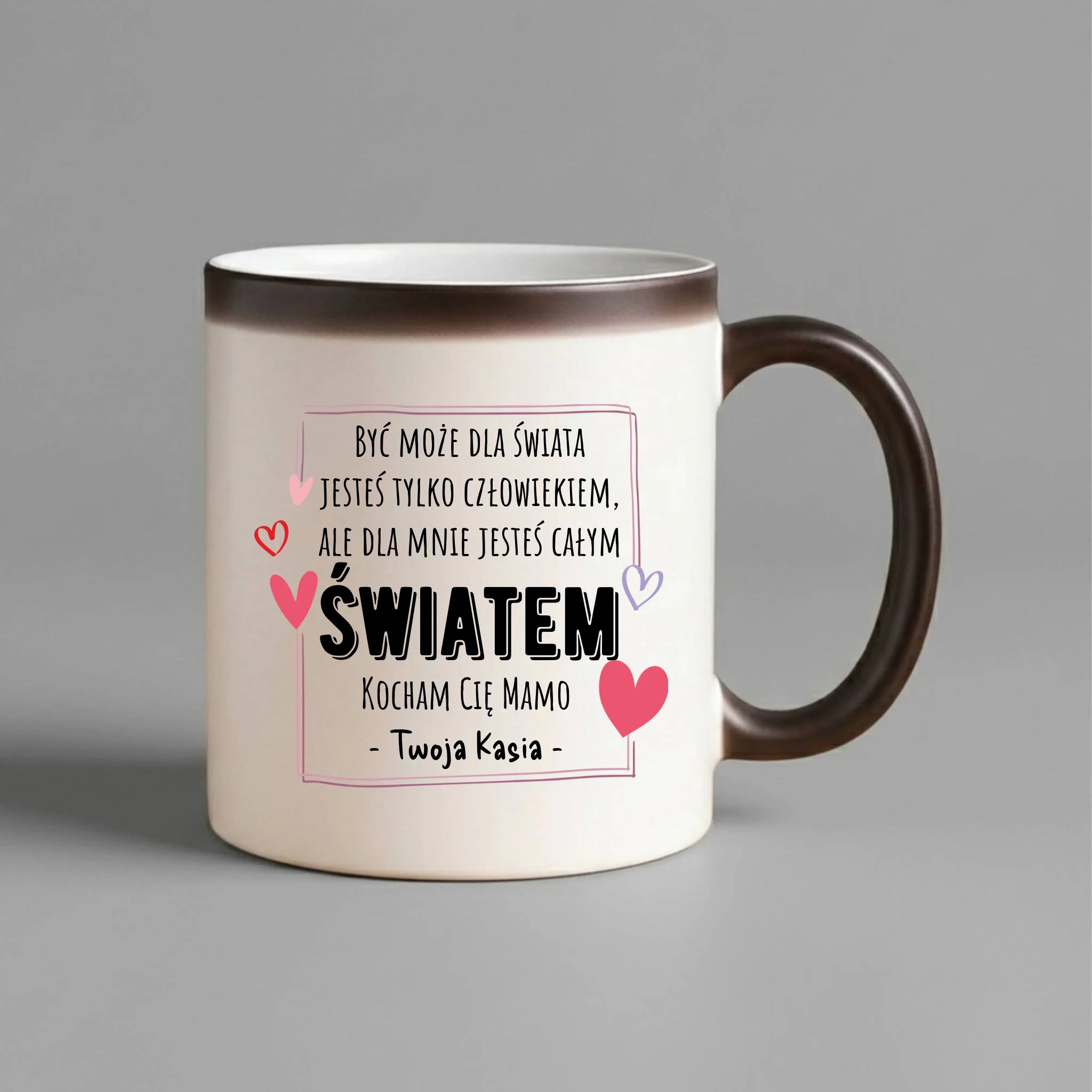 Kubek magiczny dla mamy - Mamo jesteś całym Światem - personalizowany DM06 - StoryCups.pl