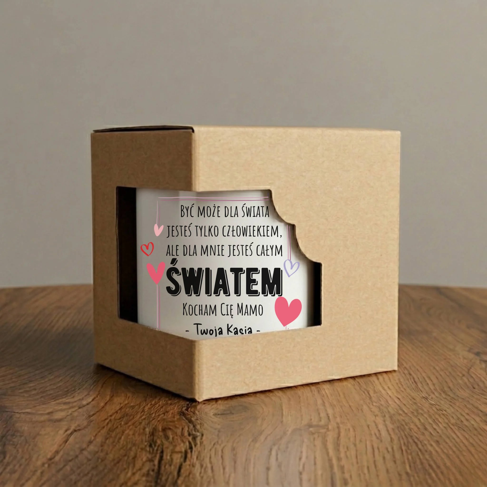 Kubek magiczny dla mamy - Mamo jesteś całym Światem - personalizowany DM06 - StoryCups.pl