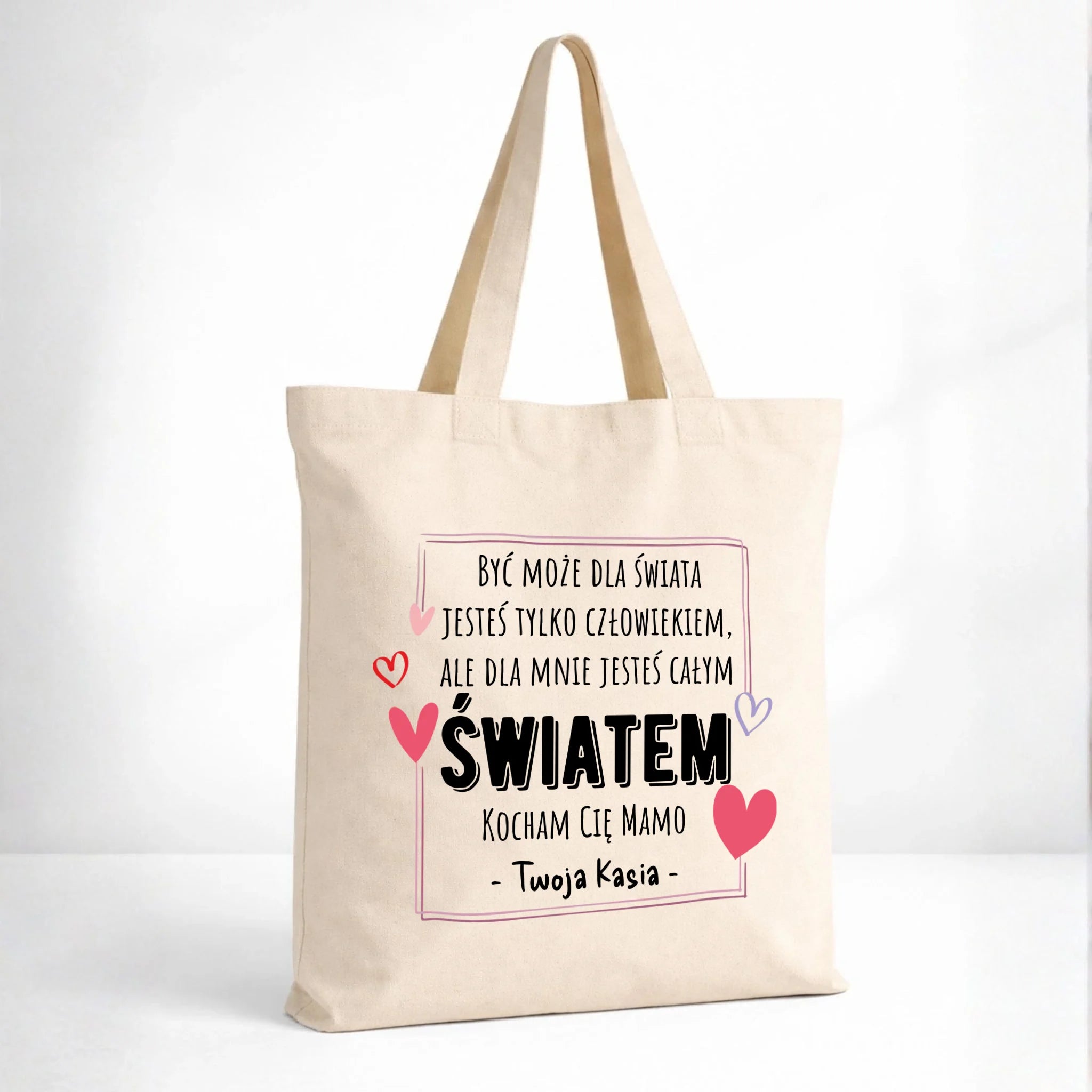 Torba dla mamy - Mamo jesteś całym Światem - personalizowana DM06 - StoryCups.pl