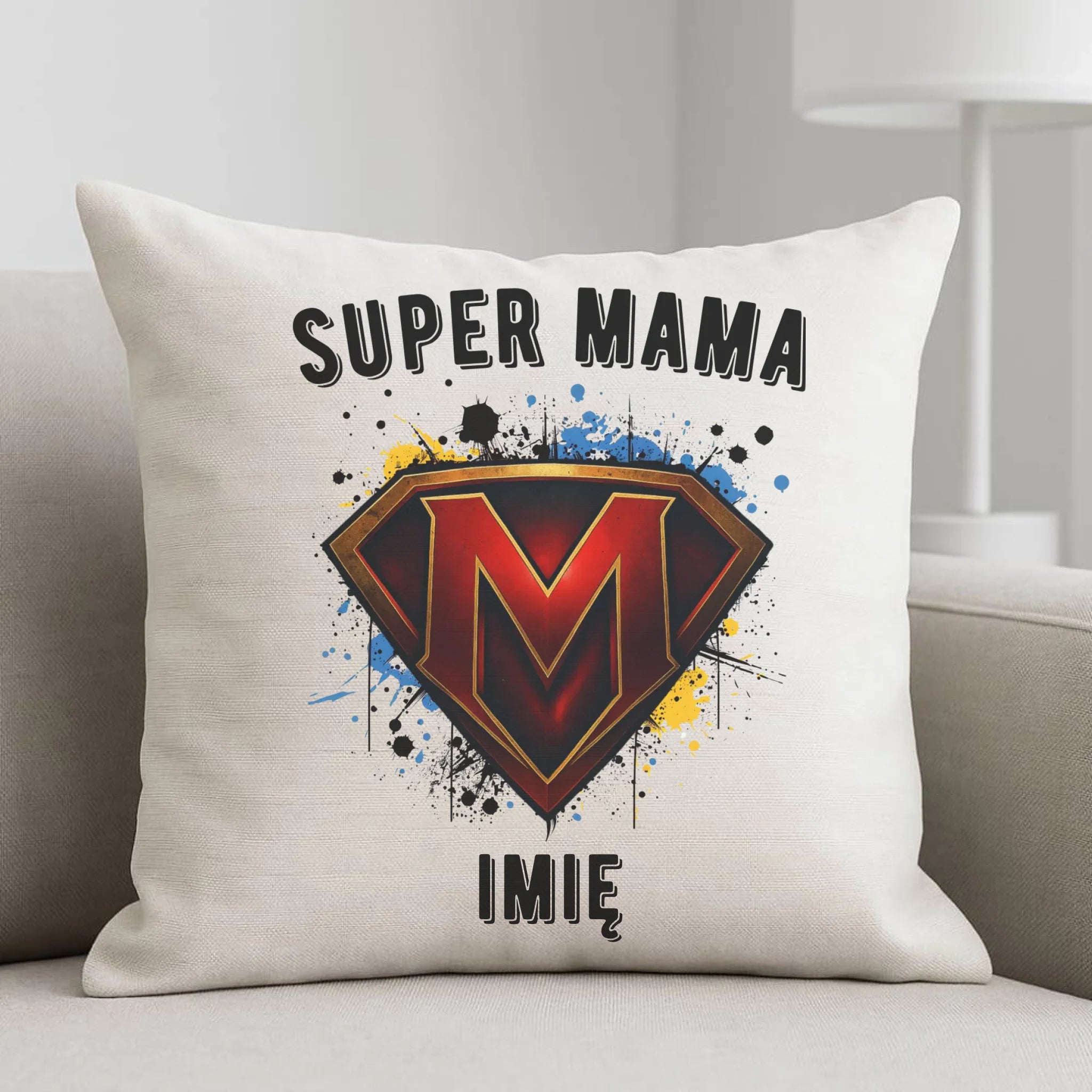 Poduszka dla mamy - Super Mama - personalizowana DM07 - StoryCups.pl