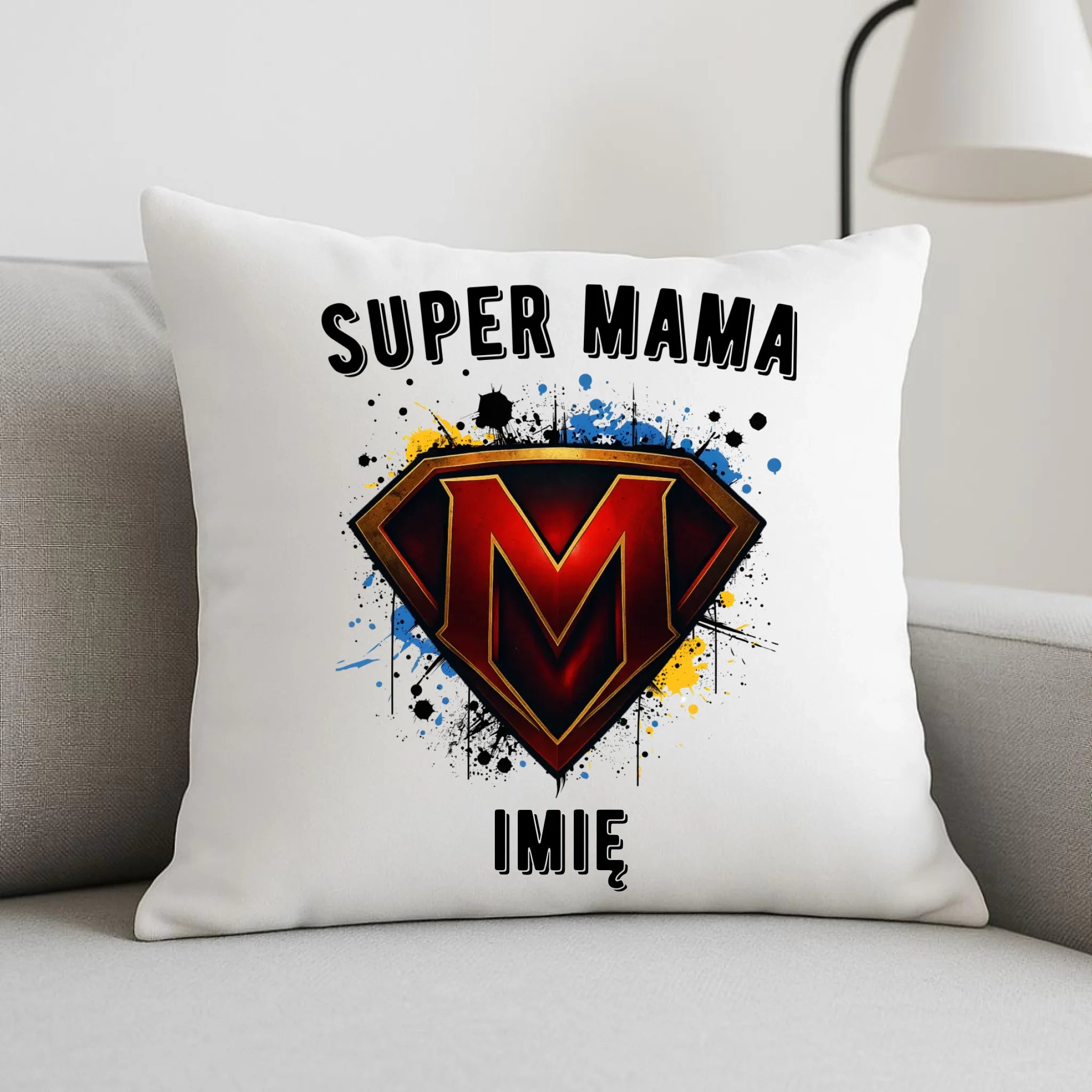Poduszka dla mamy - Super Mama - personalizowana DM07 - StoryCups.pl