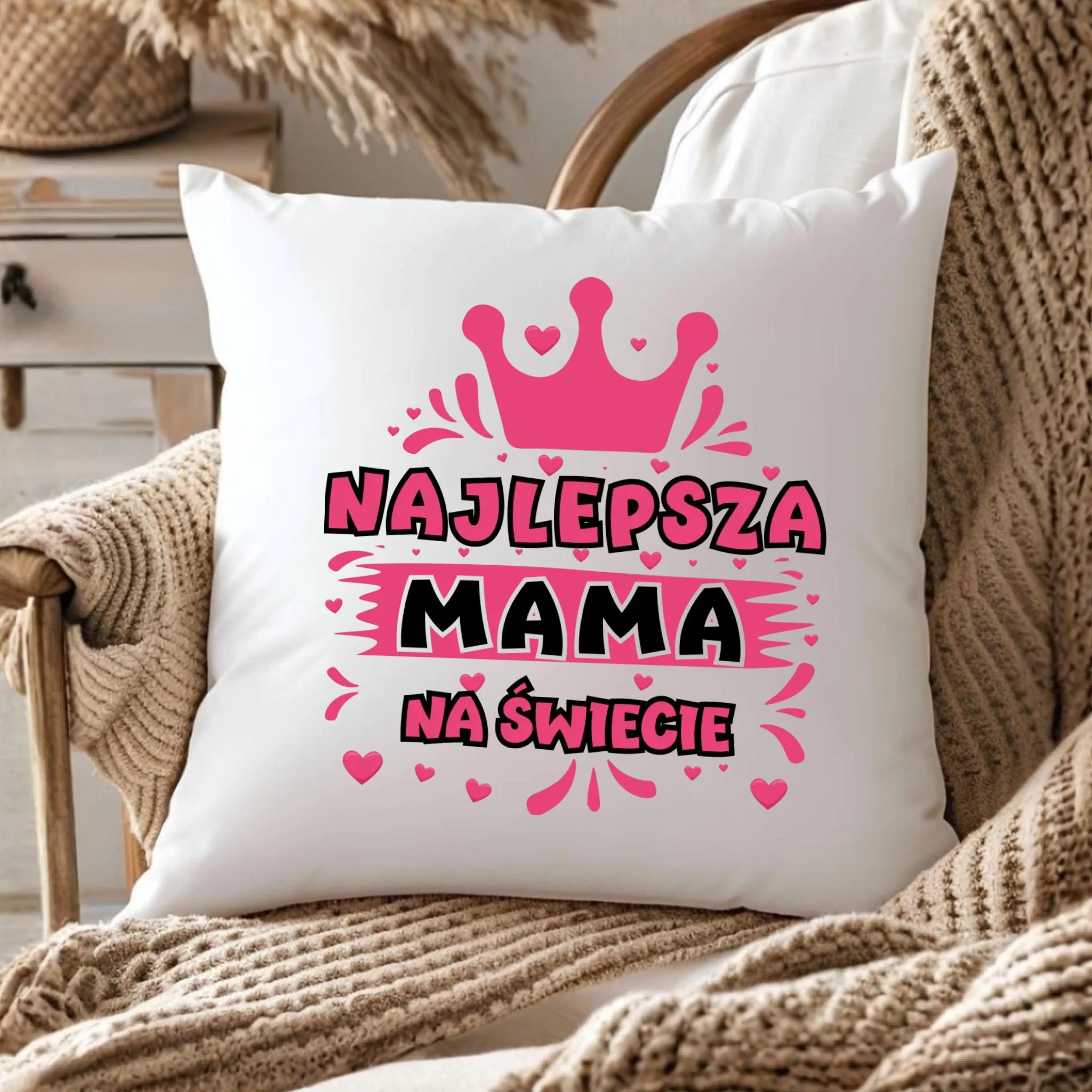 Poduszka dla mamy - Najlepsza mama na Świecie DM08 - StoryCups.pl