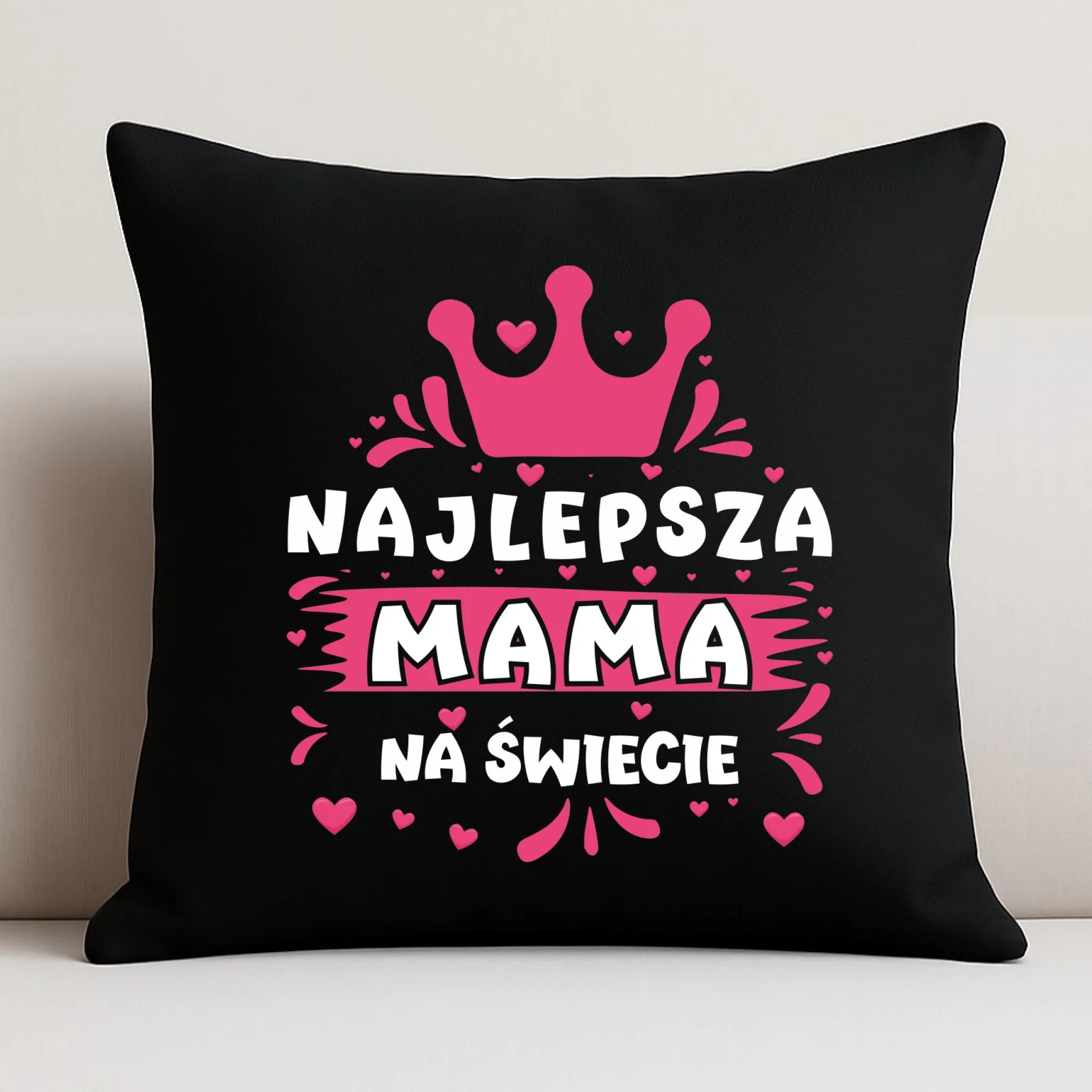 Poduszka dekoracyjna dla mamy - Najlepsza mama na Świecie DM08 - StoryCups.pl