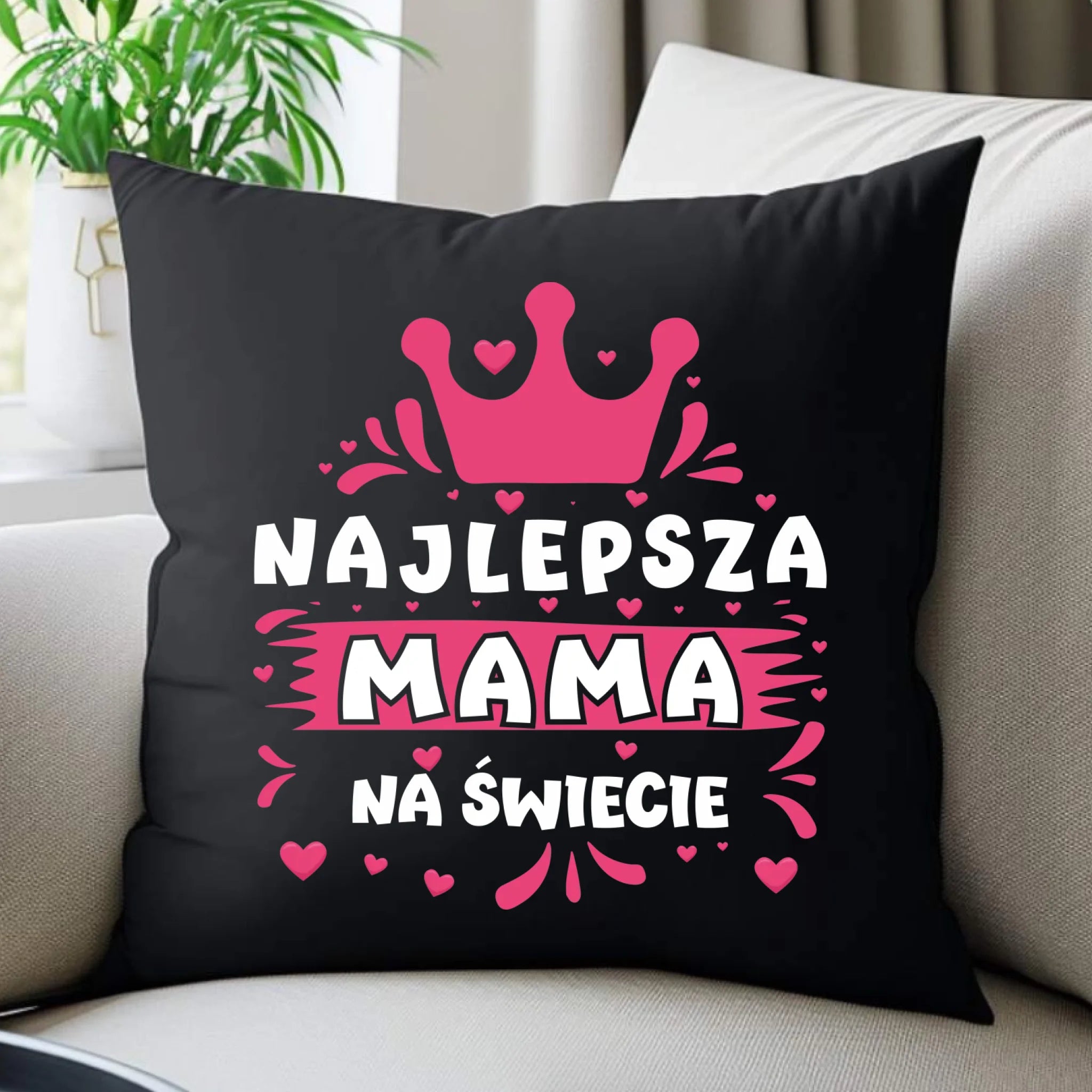 Poduszka dekoracyjna dla mamy - Najlepsza mama na Świecie DM08 - StoryCups.pl