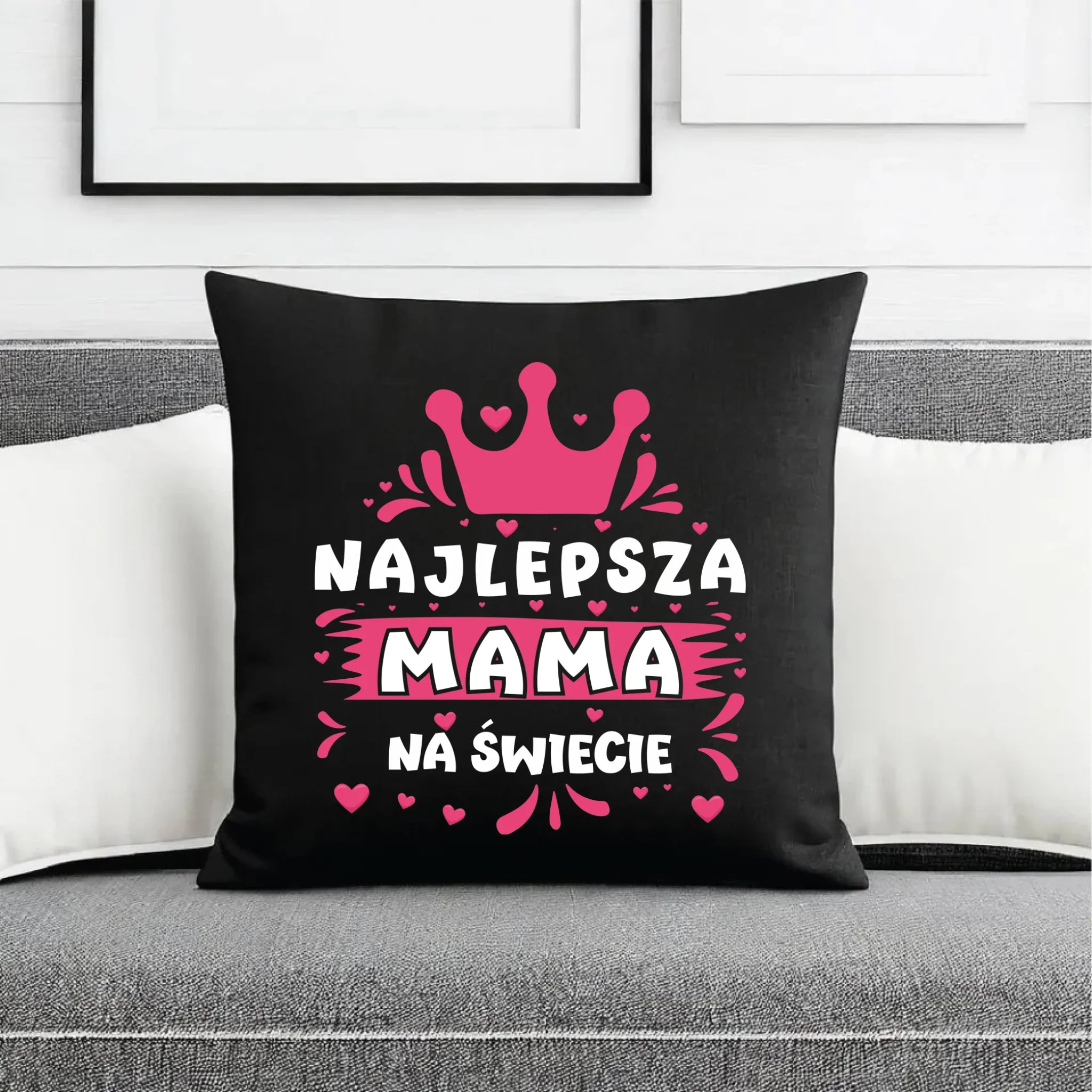 Poduszka dekoracyjna dla mamy - Najlepsza mama na Świecie DM08 - StoryCups.pl