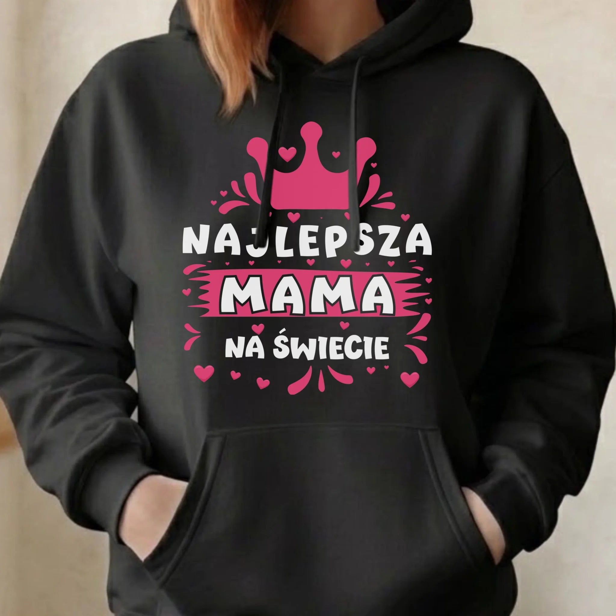 Bluza z kapturem dla mamy - Najlepsza mama na Świecie DM08 - StoryCups.pl