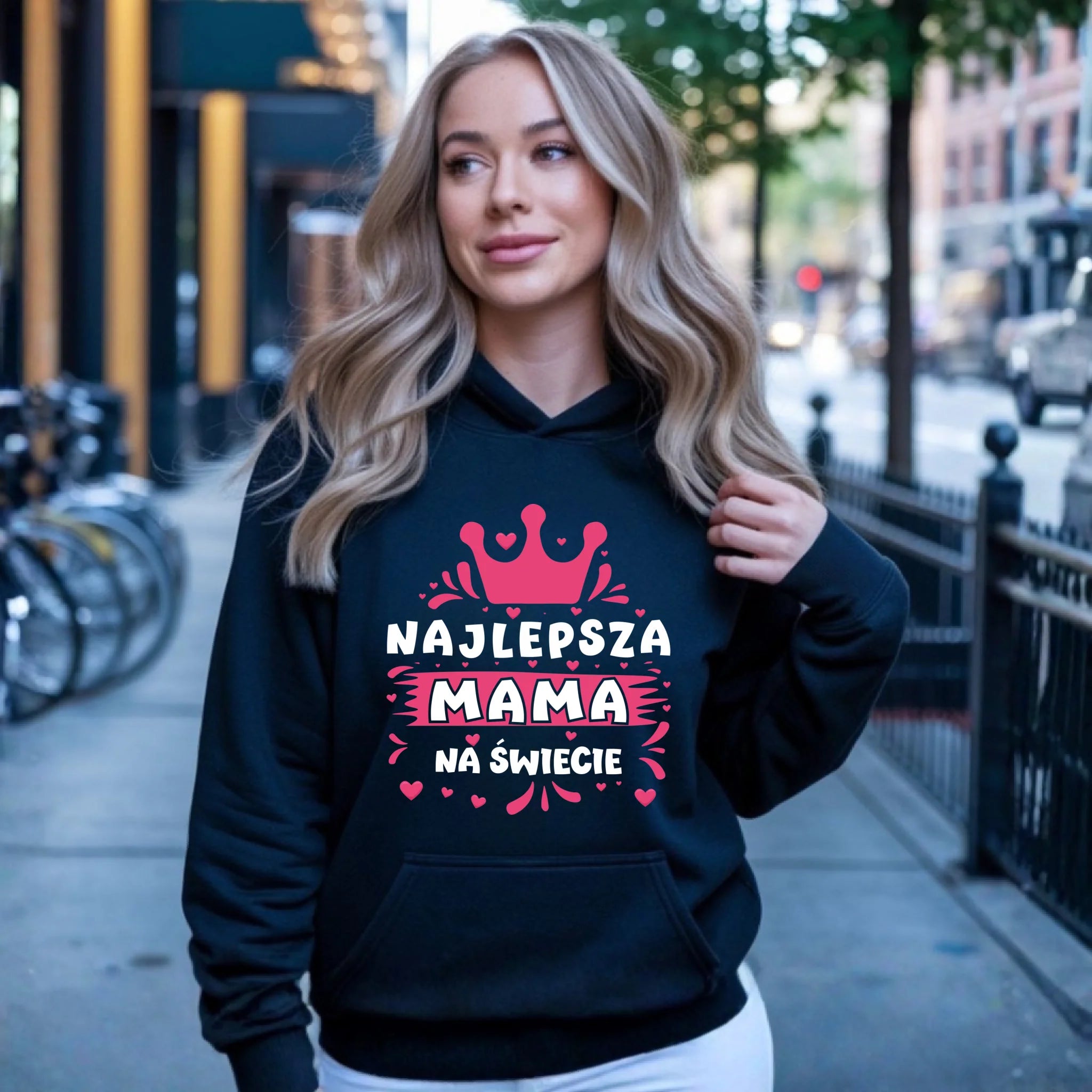 Bluza z kapturem dla mamy - Najlepsza mama na Świecie DM08 - StoryCups.pl