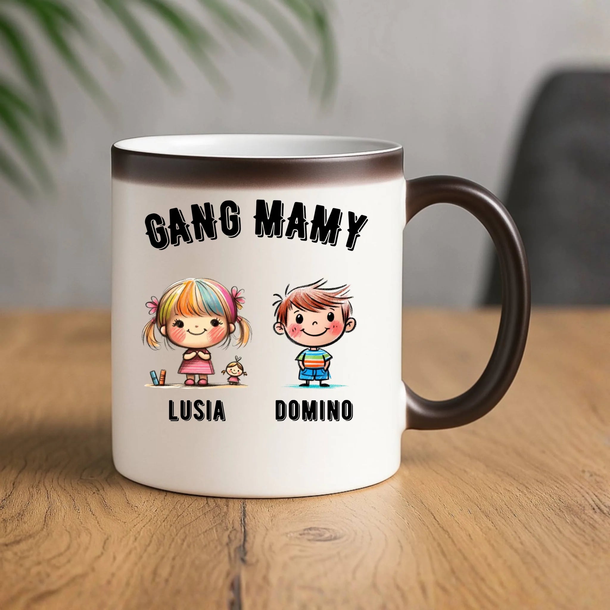 Kubek magiczny dla mamy z imionami dzieci - Gang mamy - personalizowany DM09 - StoryCups.pl