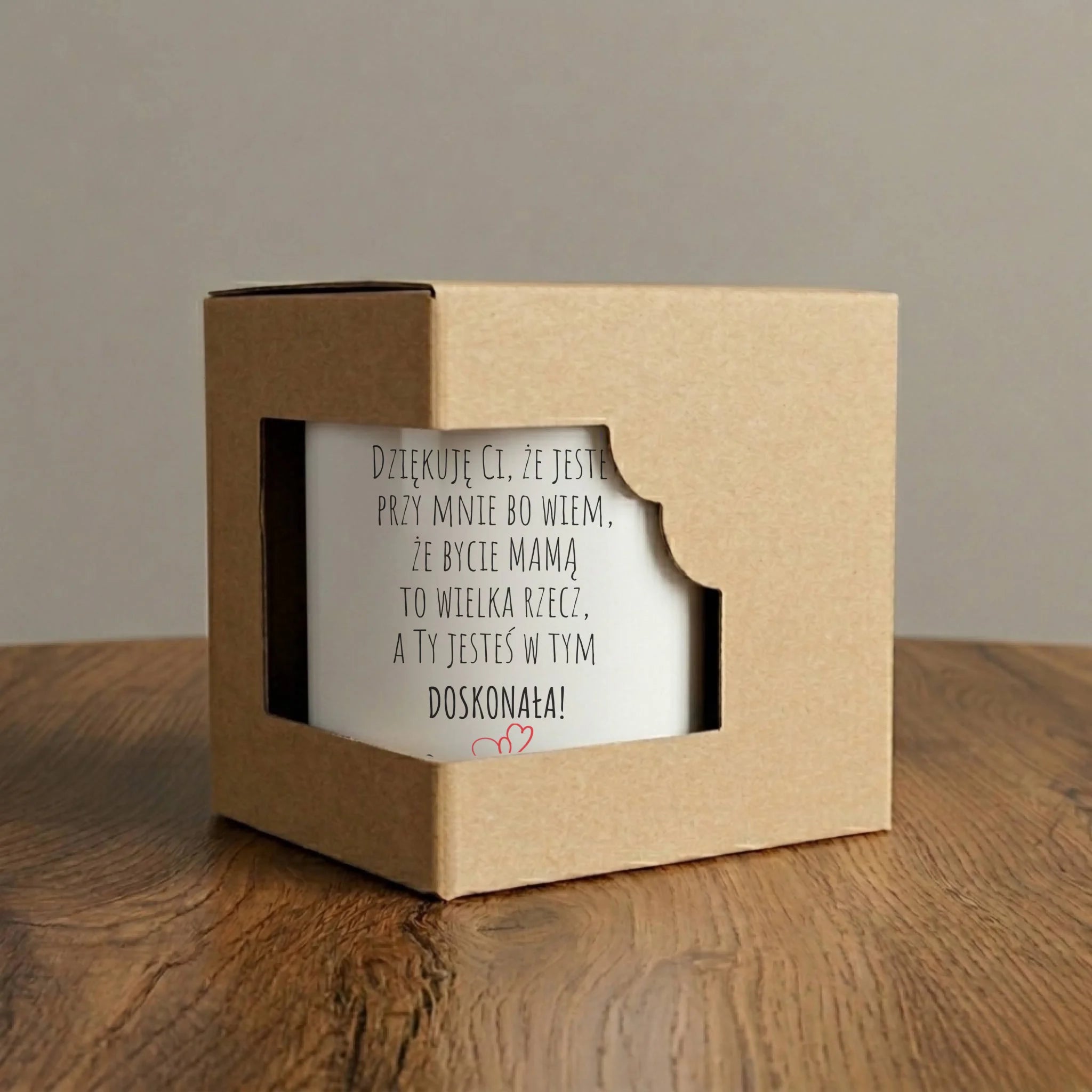 Kubek elegant dla mamy z podziękowaniem - Mamo jesteś doskonała - personalizowany DM10 - StoryCups.pl