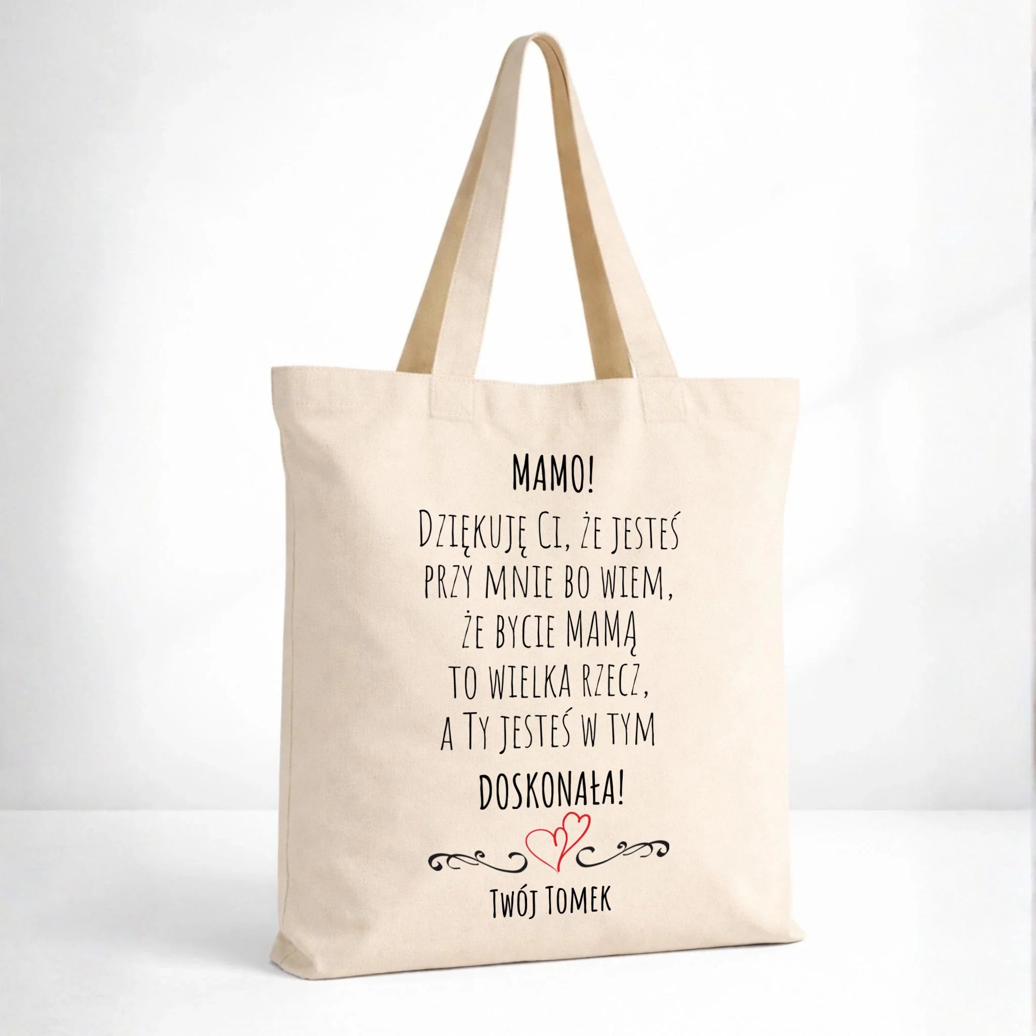 Torba dla mamy z podziękowaniem - Mamo jesteś doskonała - personalizowana DM10 - StoryCups.pl