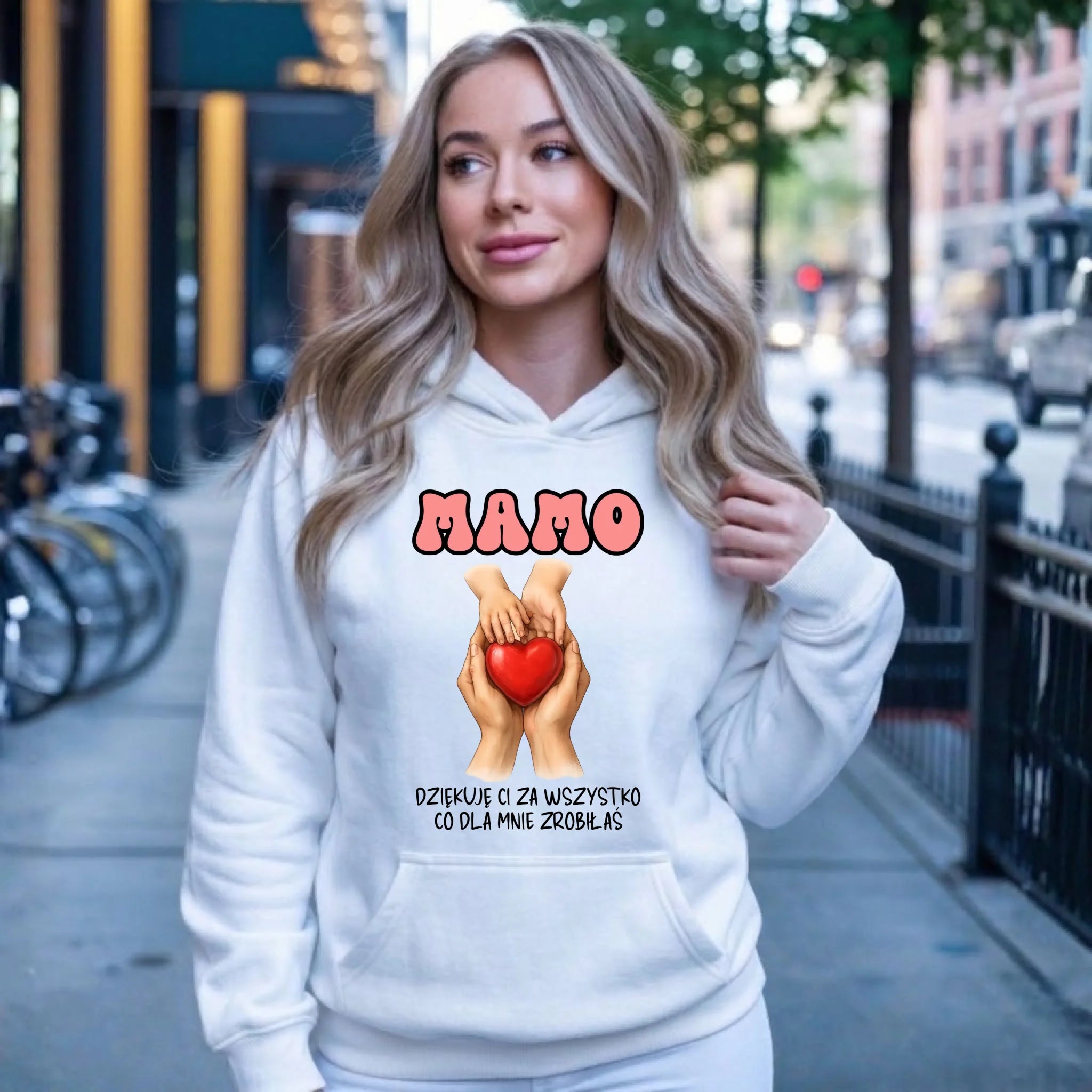 Bluza z kapturem dla mamy - Dziękuję Ci za wszystko DM11 - StoryCups.pl