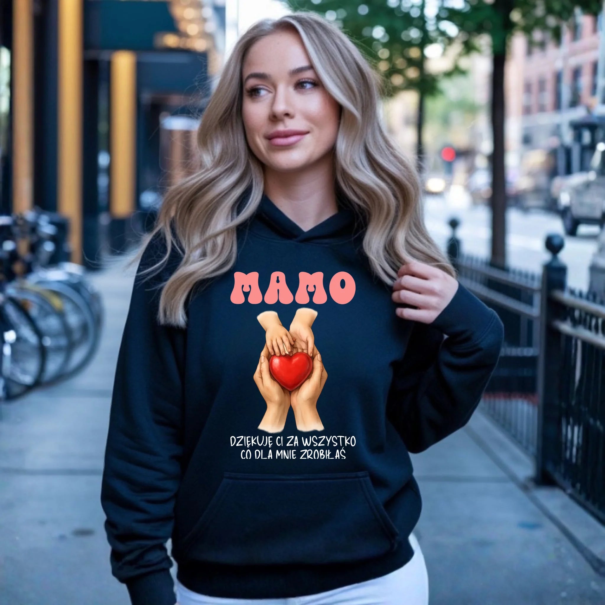 Bluza z kapturem dla mamy - Dziękuję Ci za wszystko DM11 - StoryCups.pl