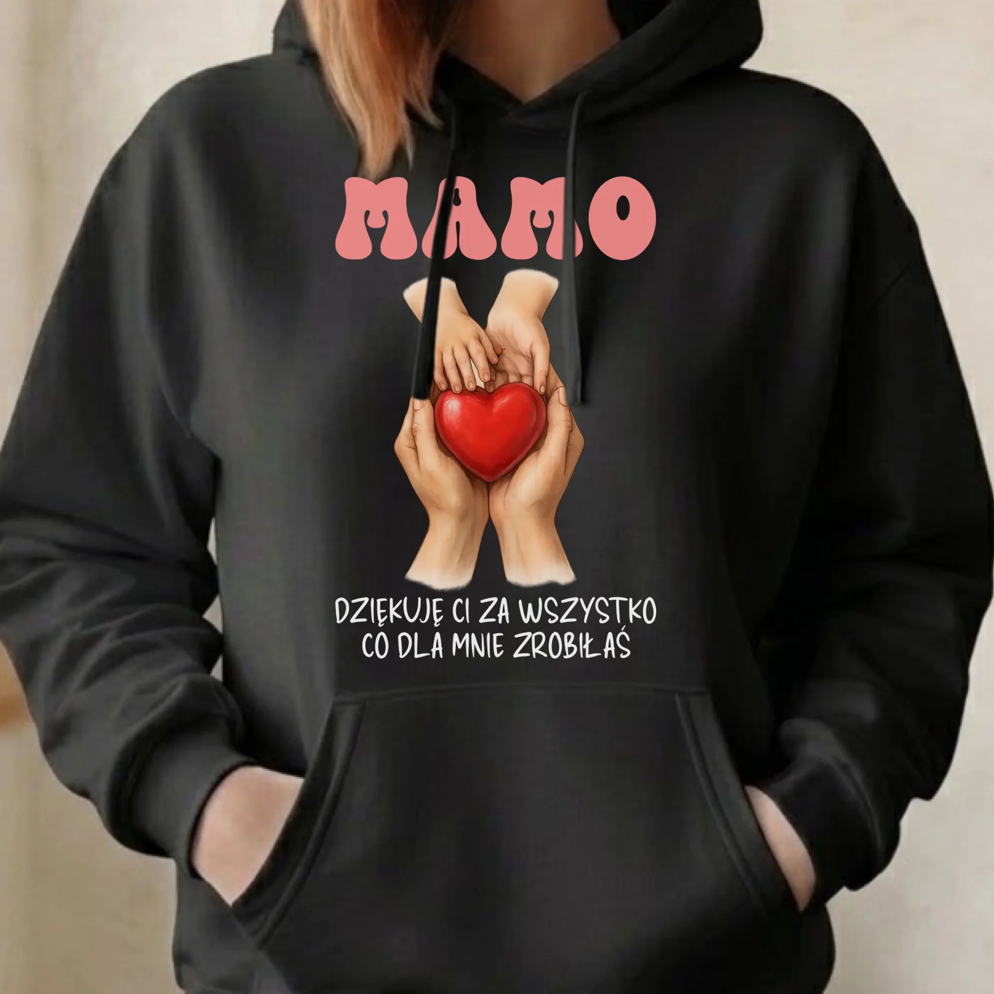 Bluza z kapturem dla mamy - Dziękuję Ci za wszystko DM11 - StoryCups.pl