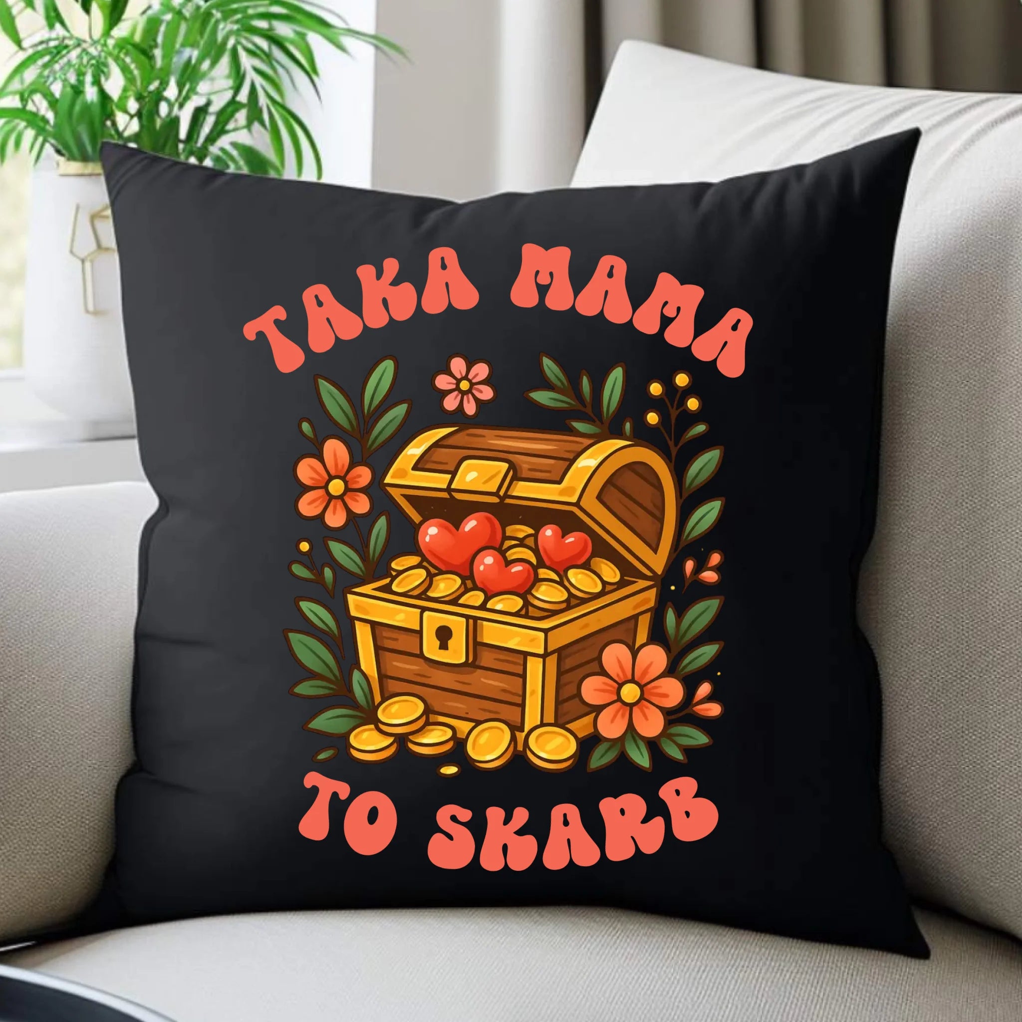 Poduszka dekoracyjna dla mamy - Taka mama to skarb DM12 - StoryCups.pl