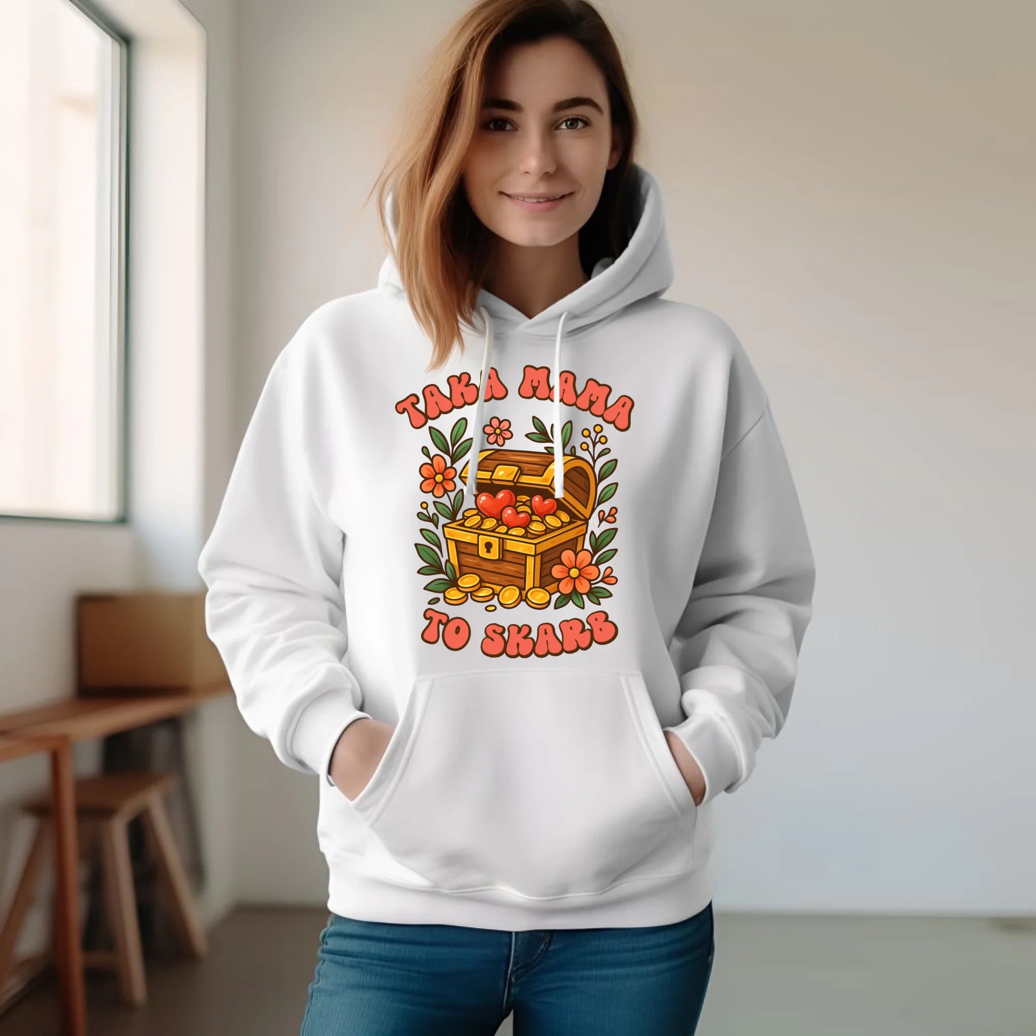 Bluza z kapturem dla mamy - Taka mama to skarb DM12 - StoryCups.pl