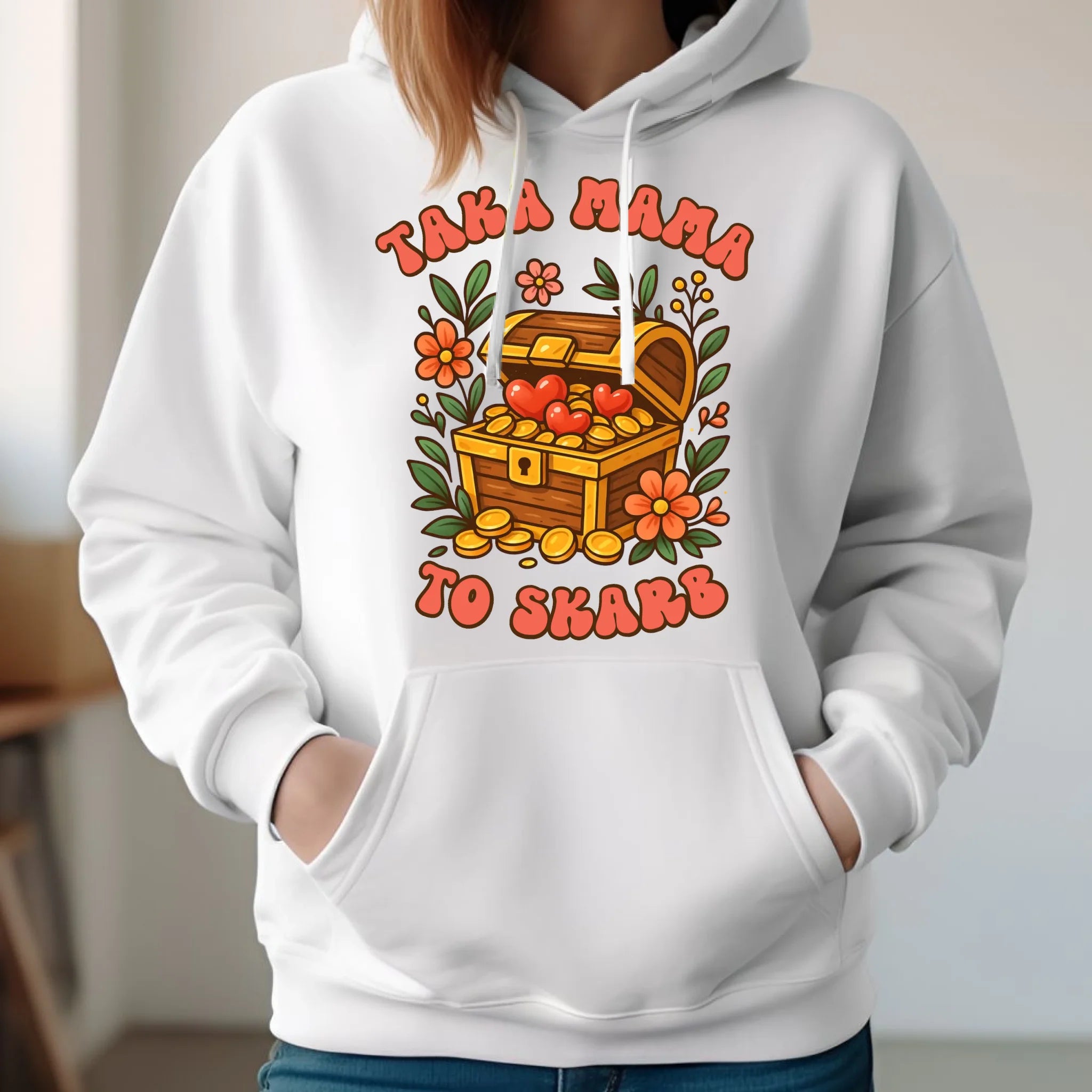 Bluza z kapturem dla mamy - Taka mama to skarb DM12 - StoryCups.pl