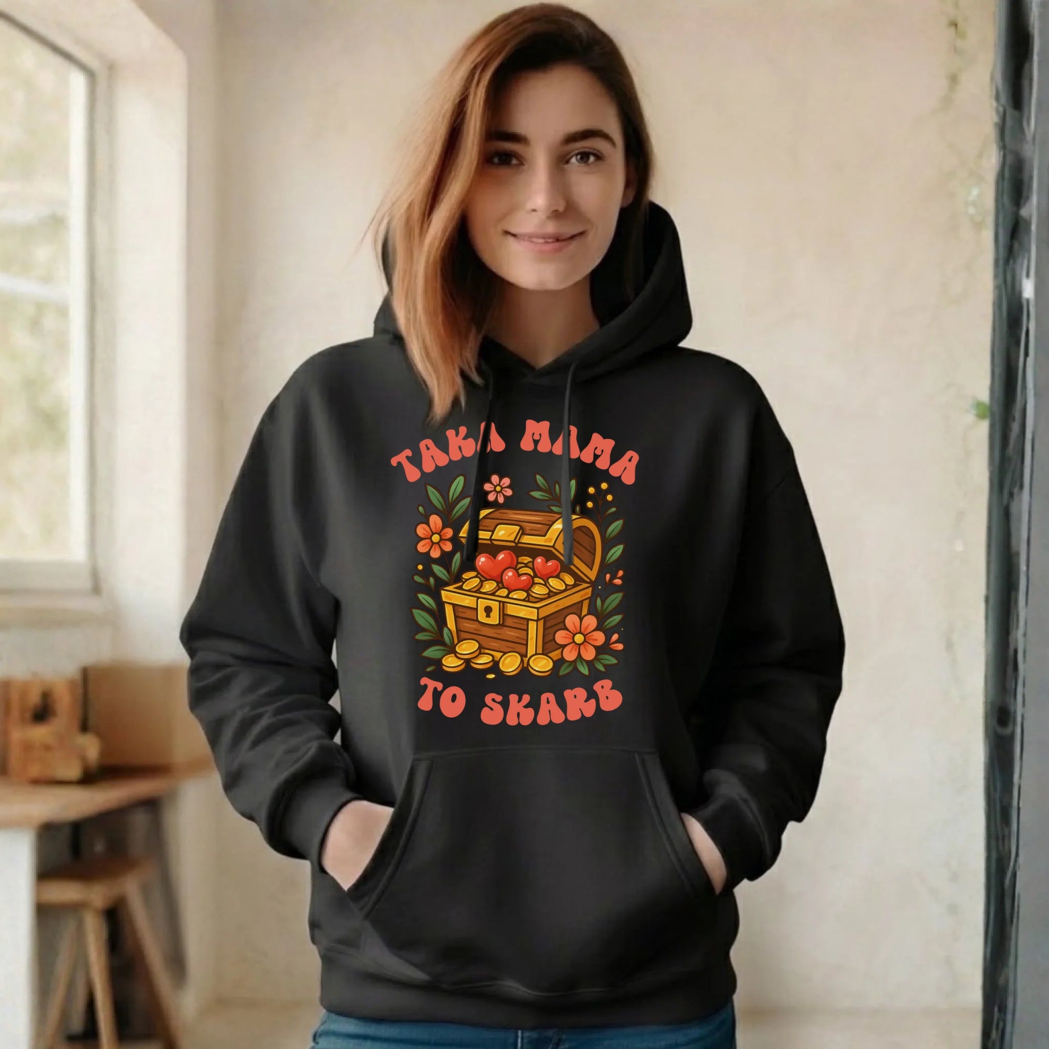 Bluza z kapturem dla mamy - Taka mama to skarb DM12 - StoryCups.pl