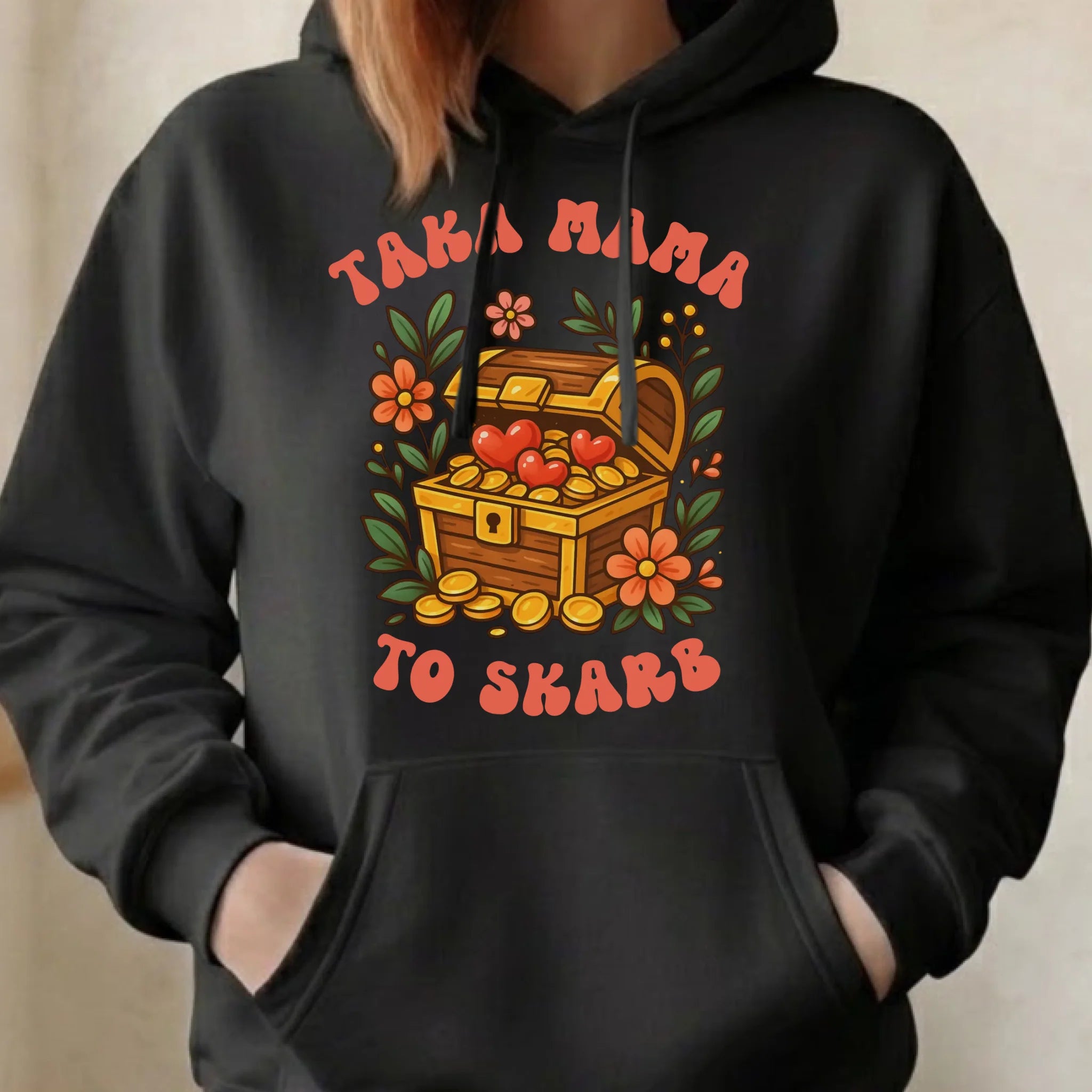 Bluza z kapturem dla mamy - Taka mama to skarb DM12 - StoryCups.pl