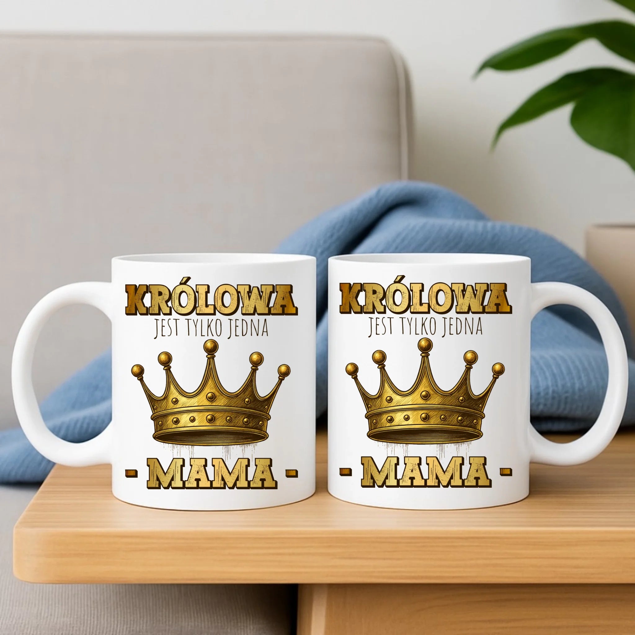 Zestaw poduszka i kubek dla mamy - Królowa jest tylko jedna Mama DM13 - StoryCups.pl