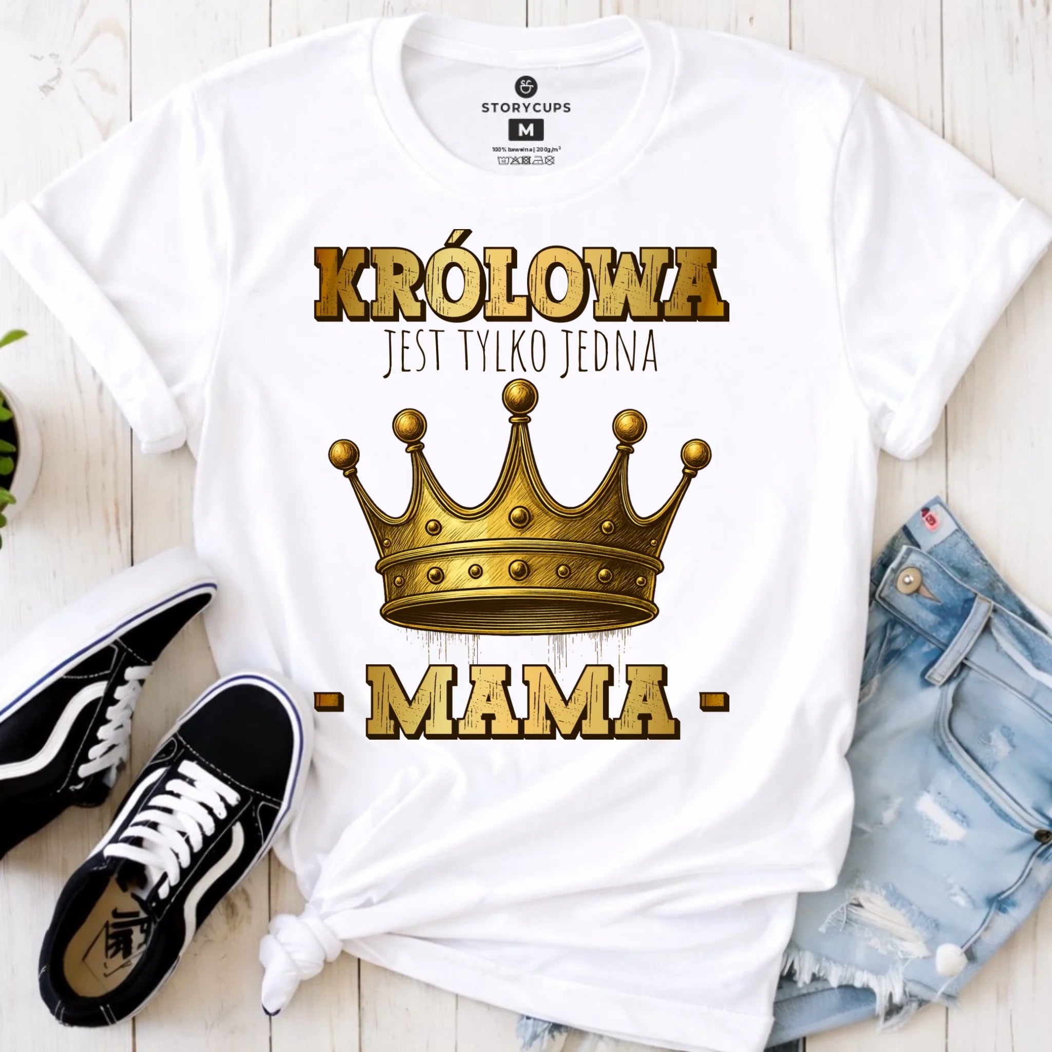 Koszulka dla mamy - Królowa jest tylko jedna Mama DM13 - StoryCups.pl