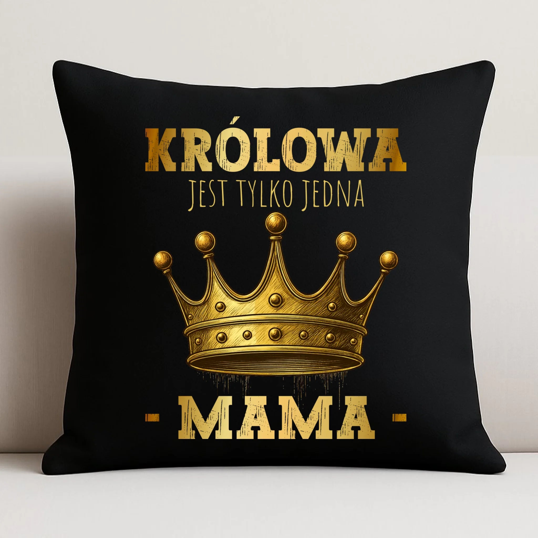 Poduszka dekoracyjna dla mamy - Królowa jest tylko jedna Mama DM13 - StoryCups.pl