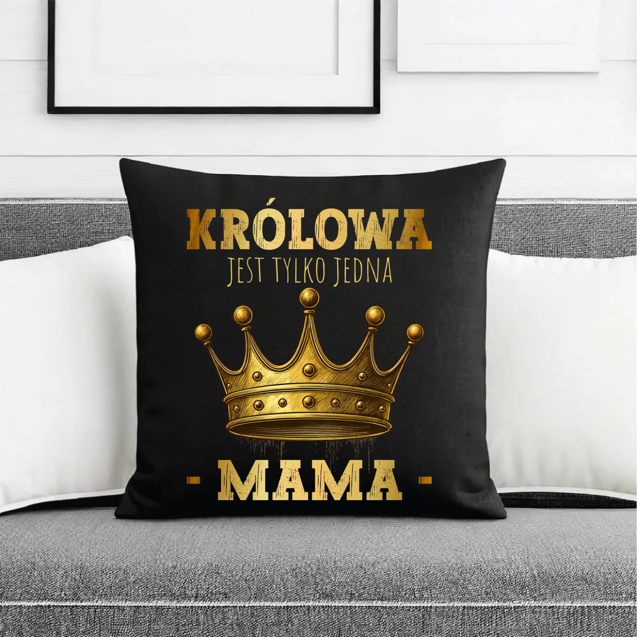 Poduszka dekoracyjna dla mamy - Królowa jest tylko jedna Mama DM13 - StoryCups.pl