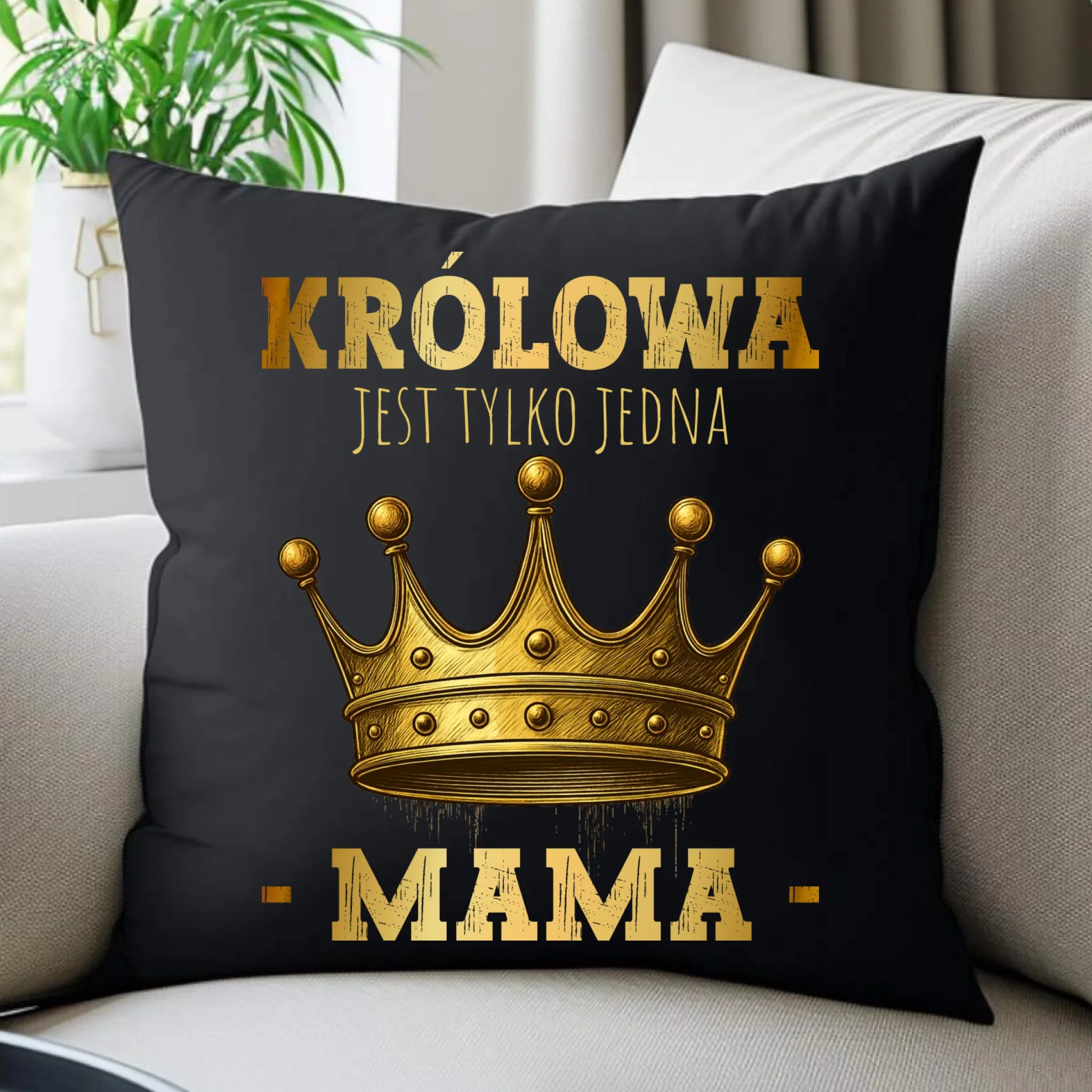 Poduszka dekoracyjna dla mamy - Królowa jest tylko jedna Mama DM13 - StoryCups.pl