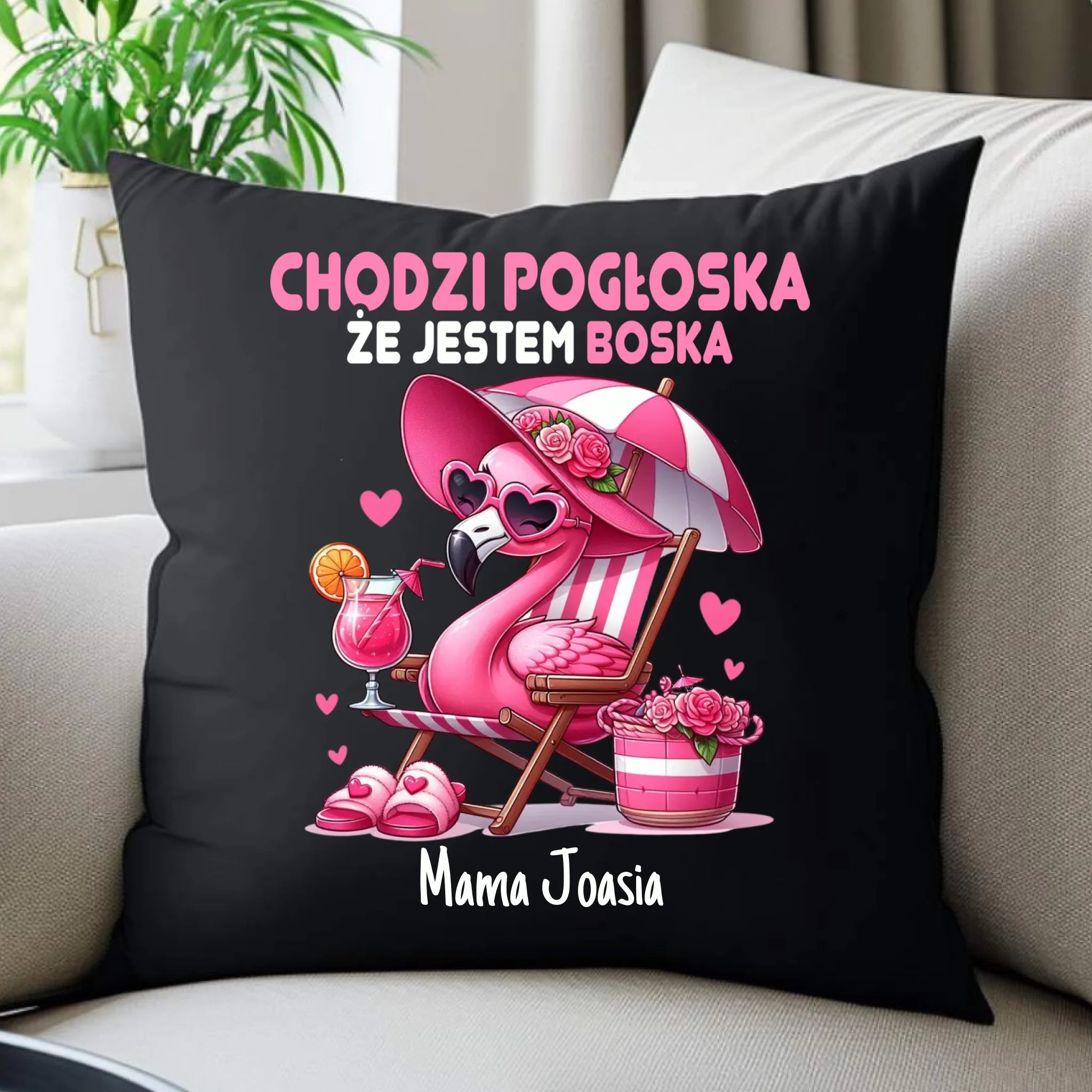 Poduszka dekoracyjna dla mamy - Chodzi pogłoska, że jestem boska - personalizowana DM14 - StoryCups.pl