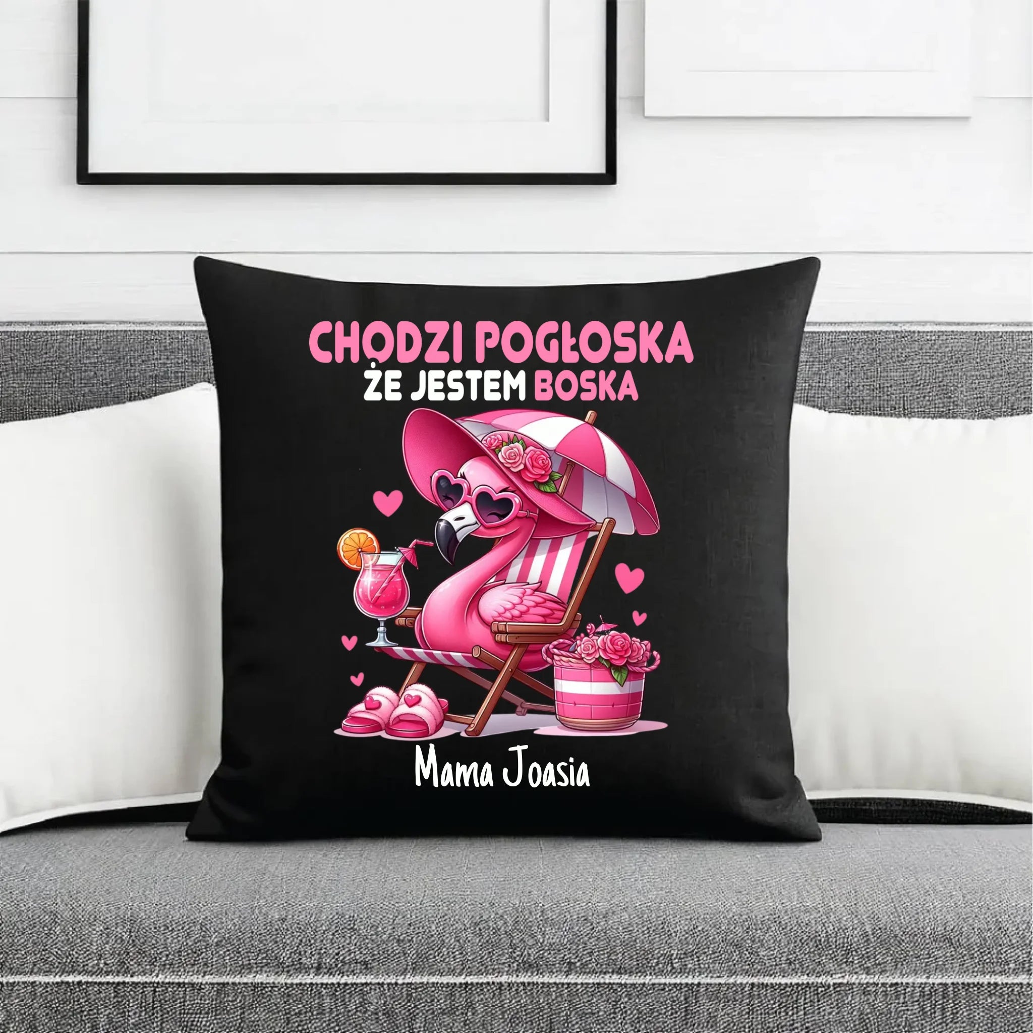 Poduszka dekoracyjna dla mamy - Chodzi pogłoska, że jestem boska - personalizowana DM14 - StoryCups.pl