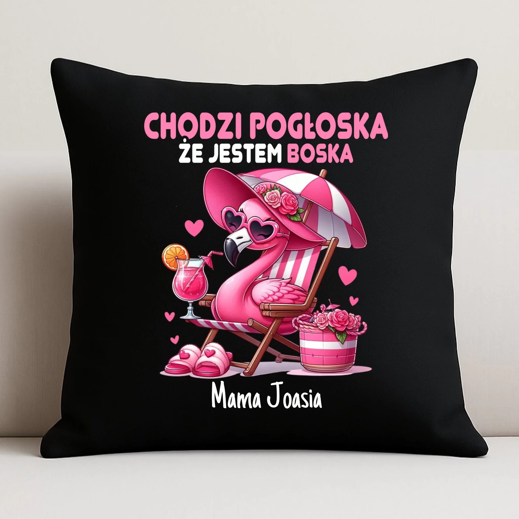 Poduszka dekoracyjna dla mamy - Chodzi pogłoska, że jestem boska - personalizowana DM14 - StoryCups.pl