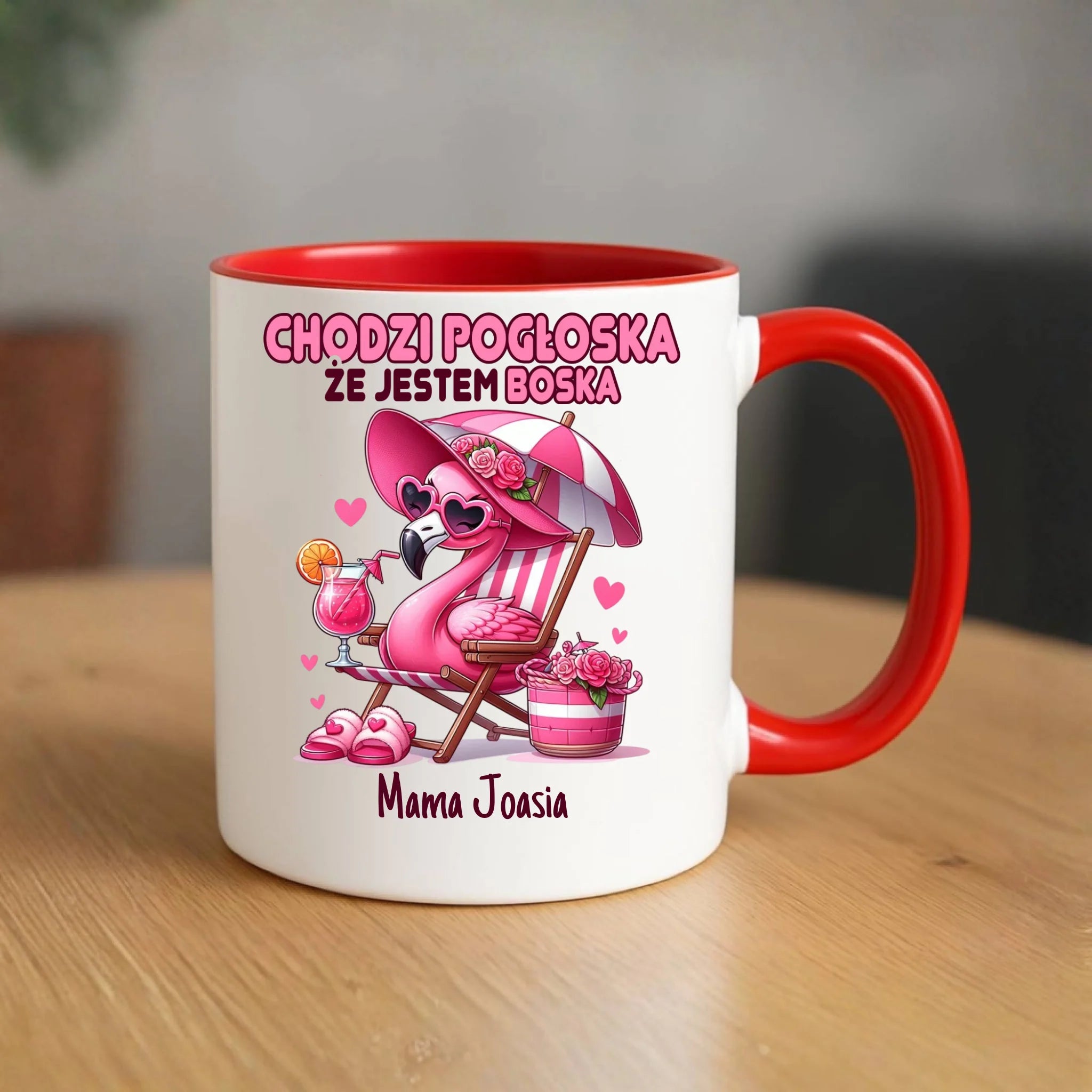 Kubek dla mamy - Chodzi pogłoska, że jestem boska - personalizowany DM14 - StoryCups.pl
