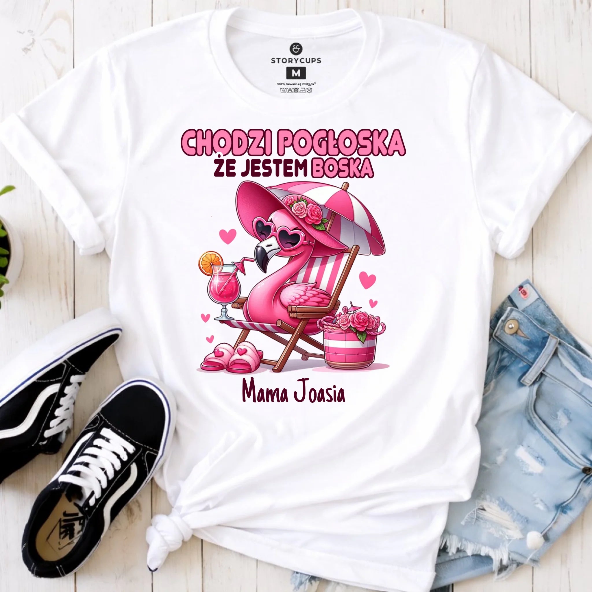 Koszulka dla mamy - Chodzi pogłoska, że jestem boska - personalizowana DM14 - StoryCups.pl